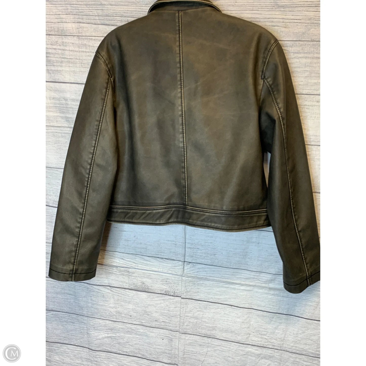 Jacket Shirt By Tahari In Green, Size: M