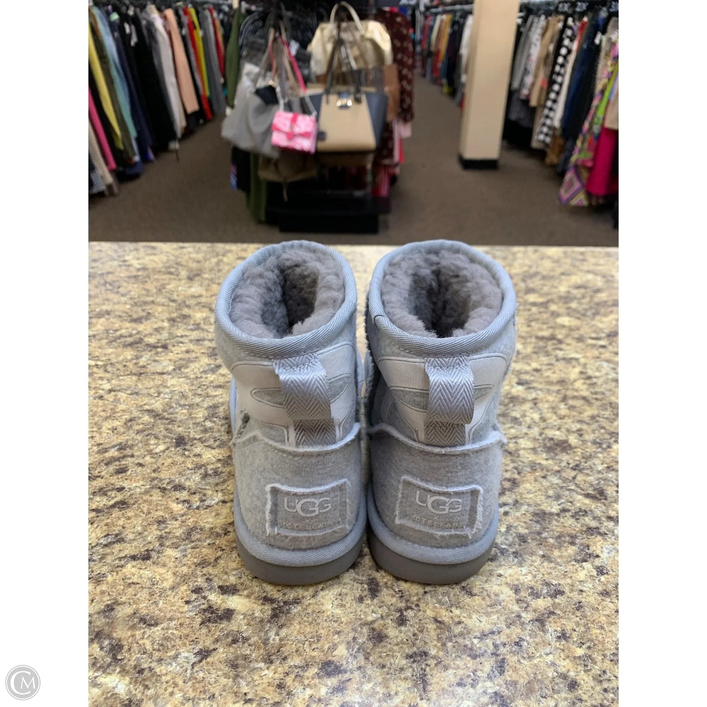 Boots Designer By Ugg In Grey, Size: 7