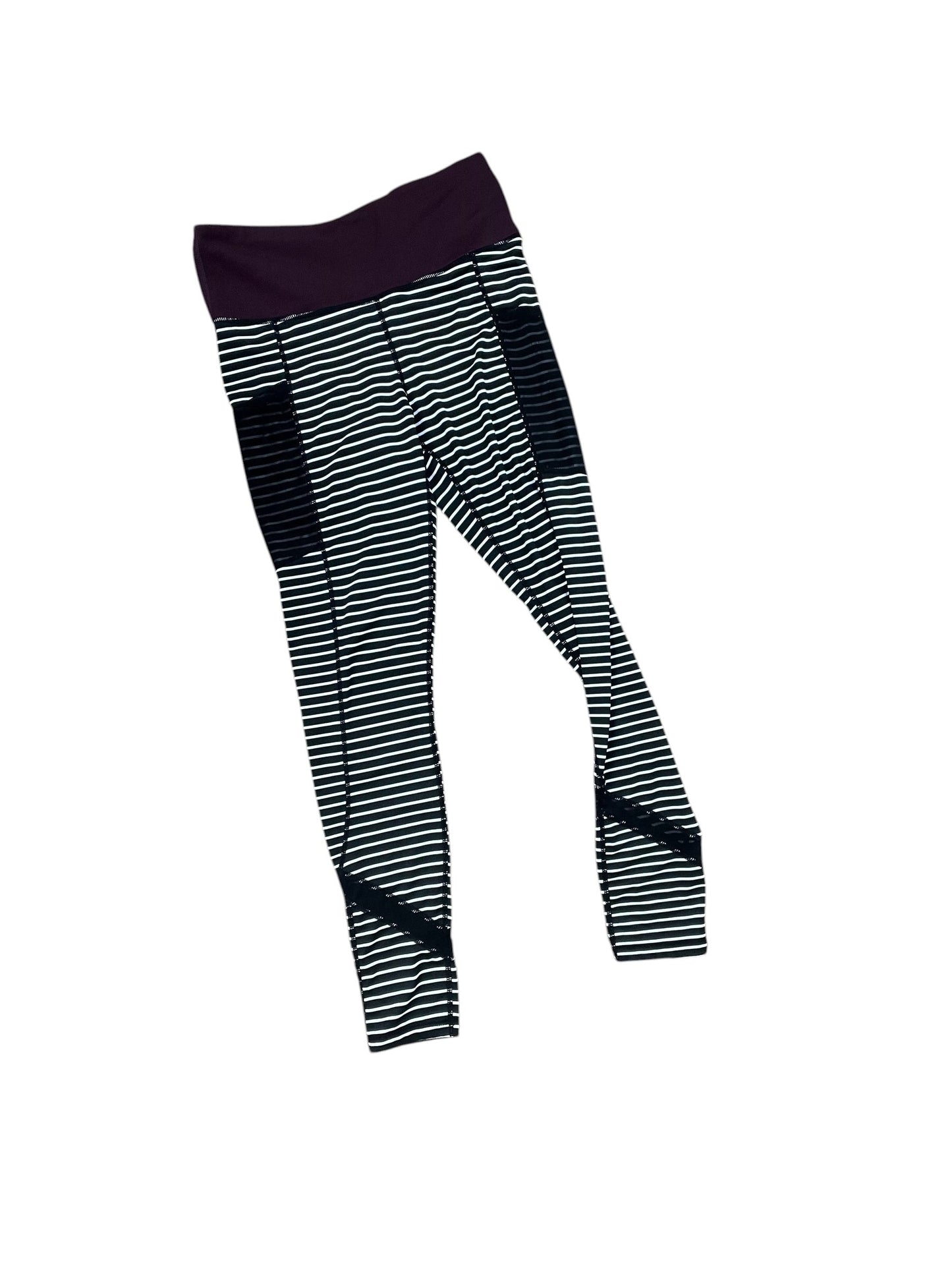 Athletic Leggings By Mono B In Black & White, Size:M