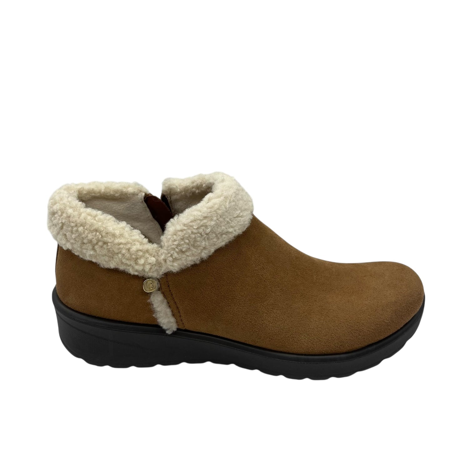 Boots Ankle Flats By Bzees In Tan, Size:9
