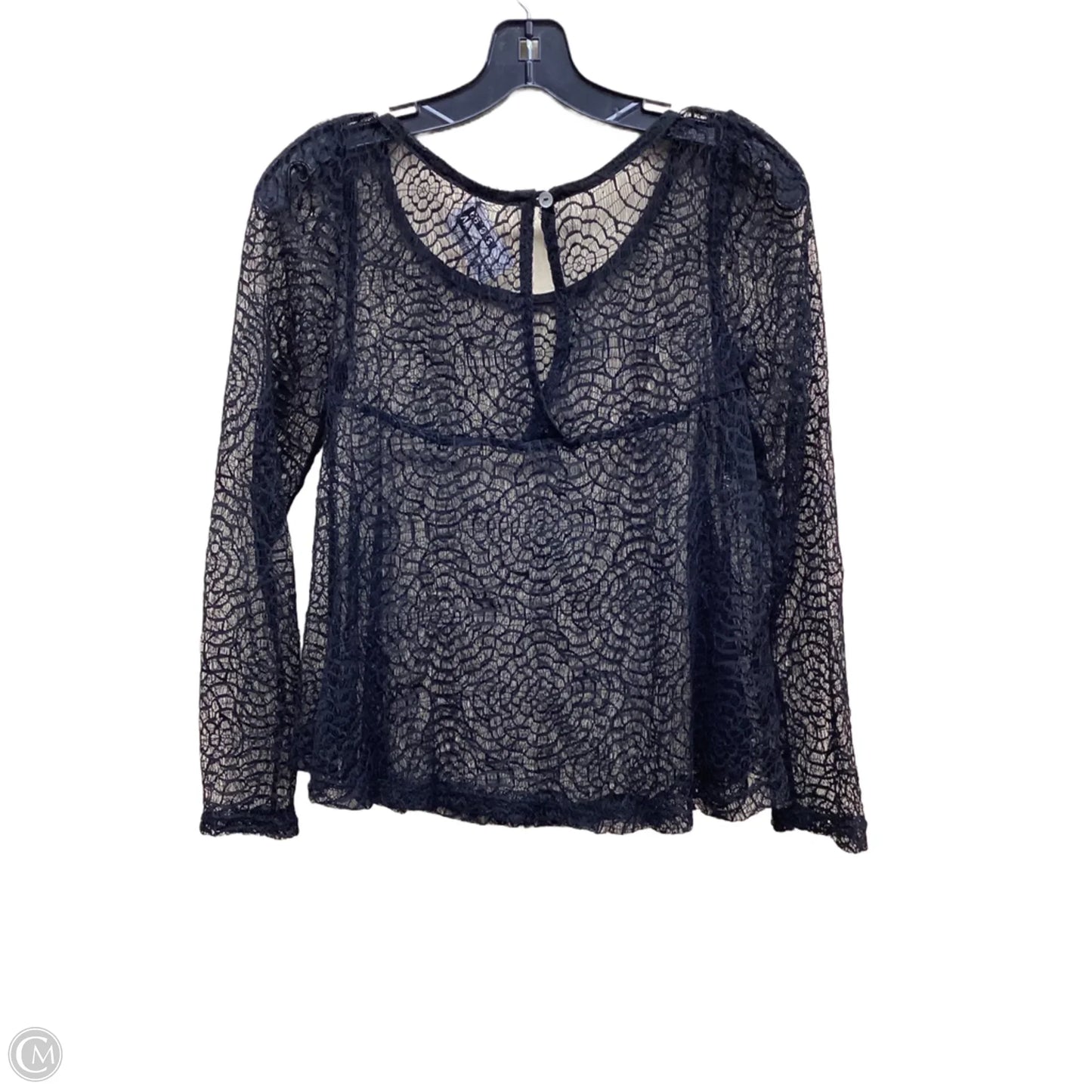 Top Long Sleeve By Clothes Mentor In Black