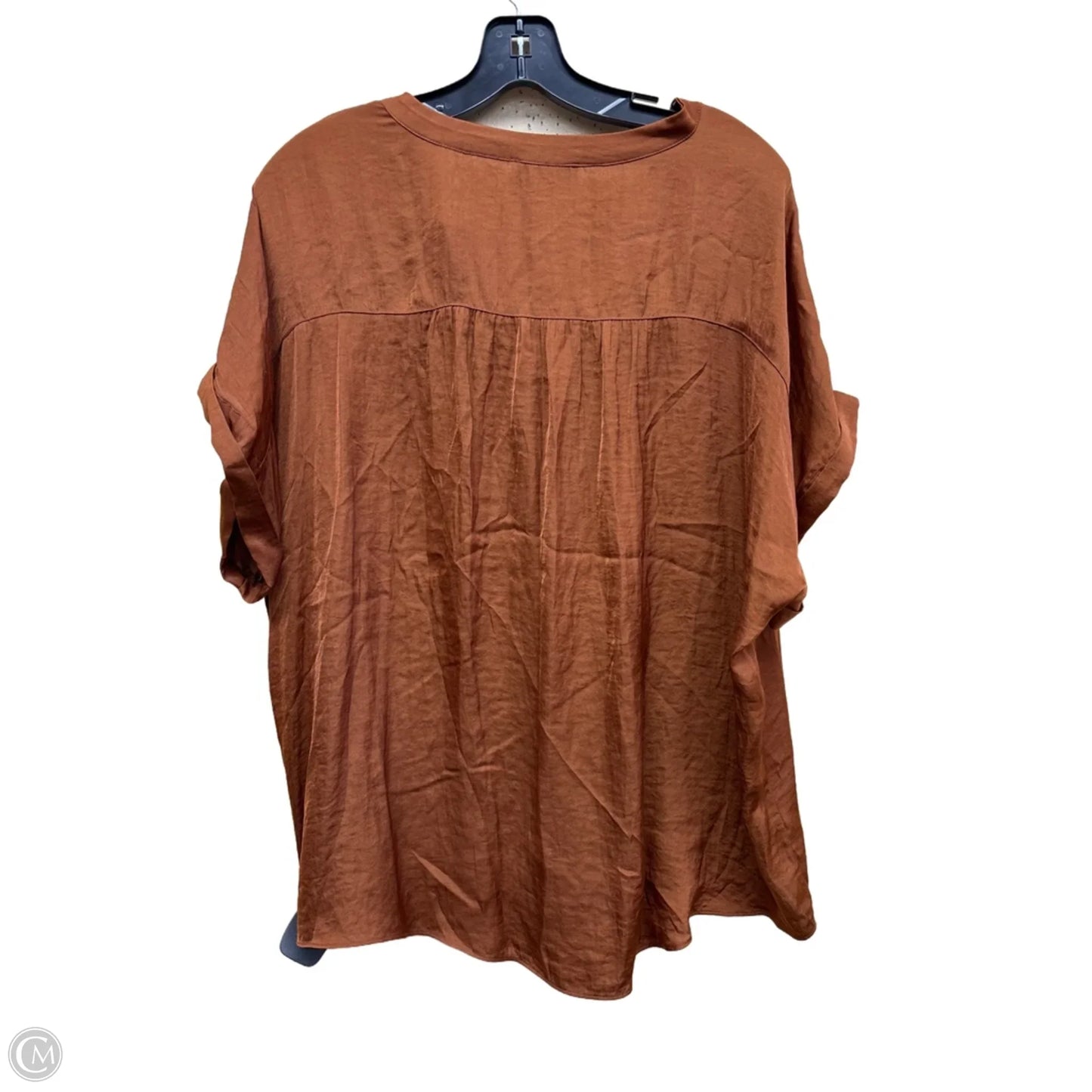 Top Short Sleeve By Gibson And Latimer In Bronze, Size: L