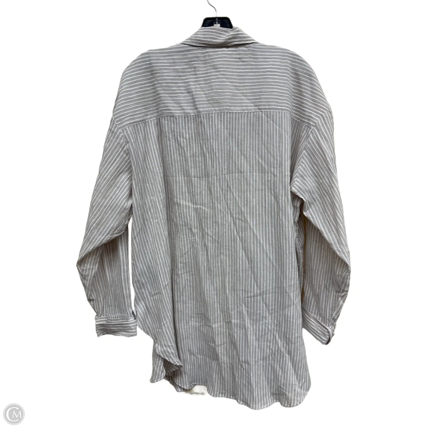 Top Long Sleeve By H&m In Striped Pattern, Size: L