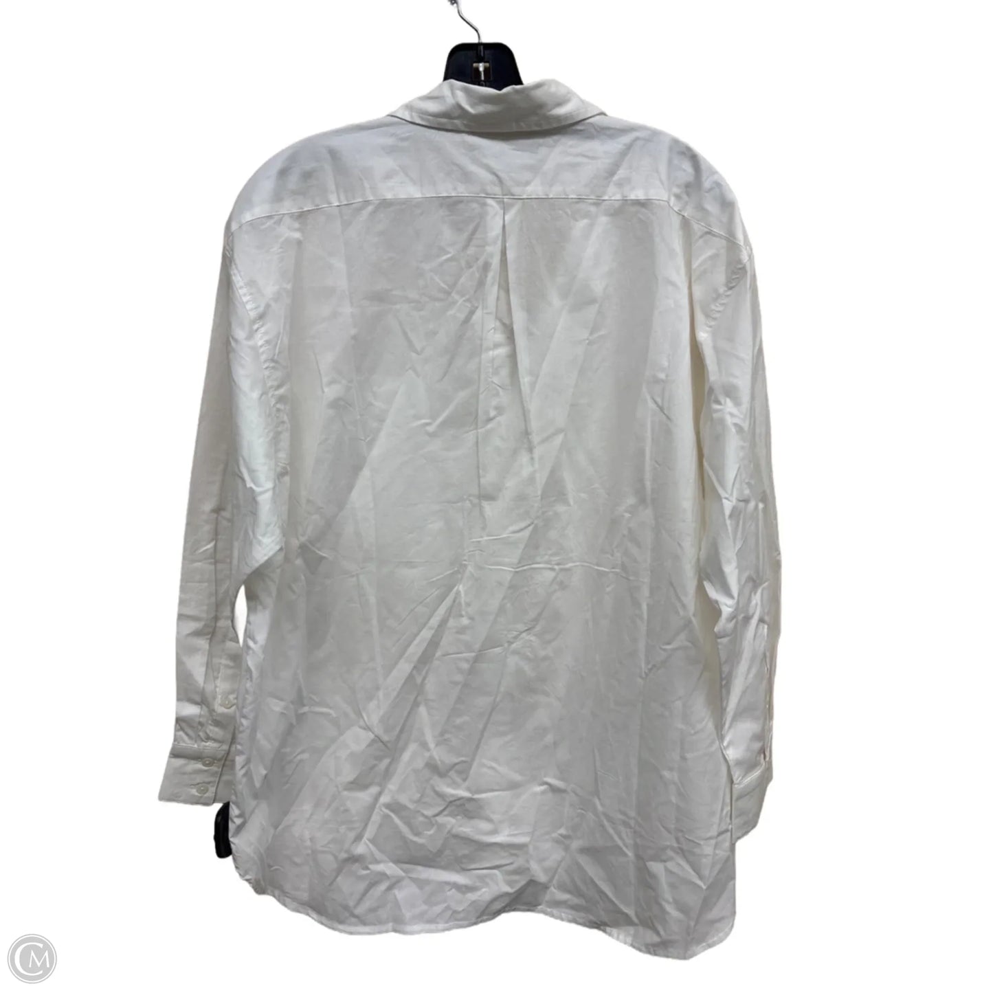 Top Long Sleeve By Banana Republic In White, Size: M