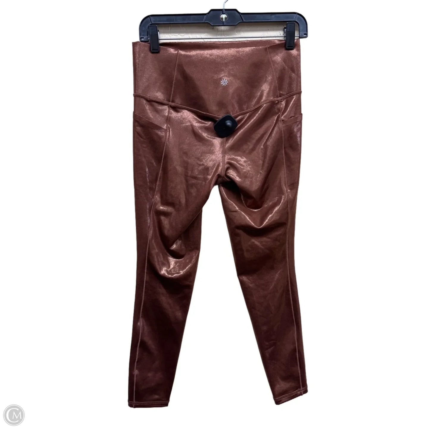 Athletic Leggings By Athleta In Bronze, Size: M