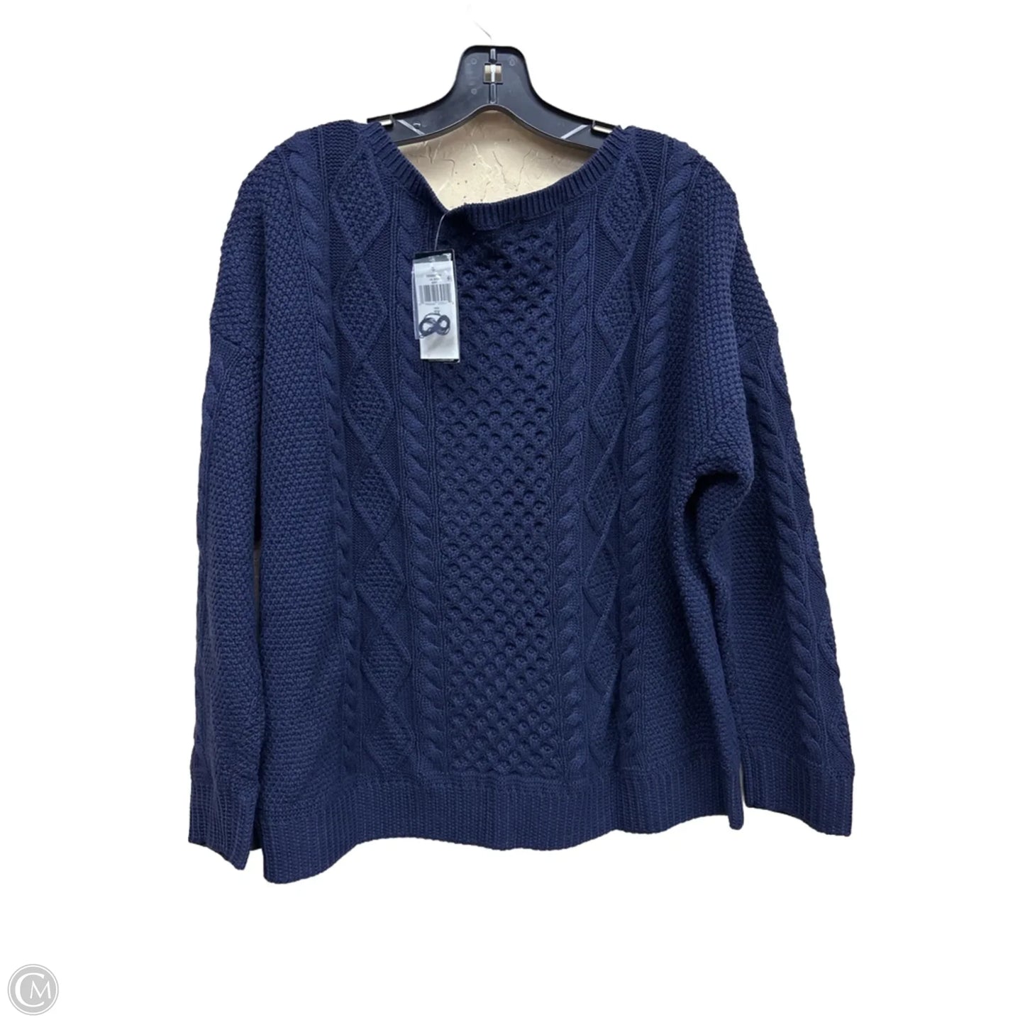 Sweater By Lauren By Ralph Lauren In Navy, Size: 2x
