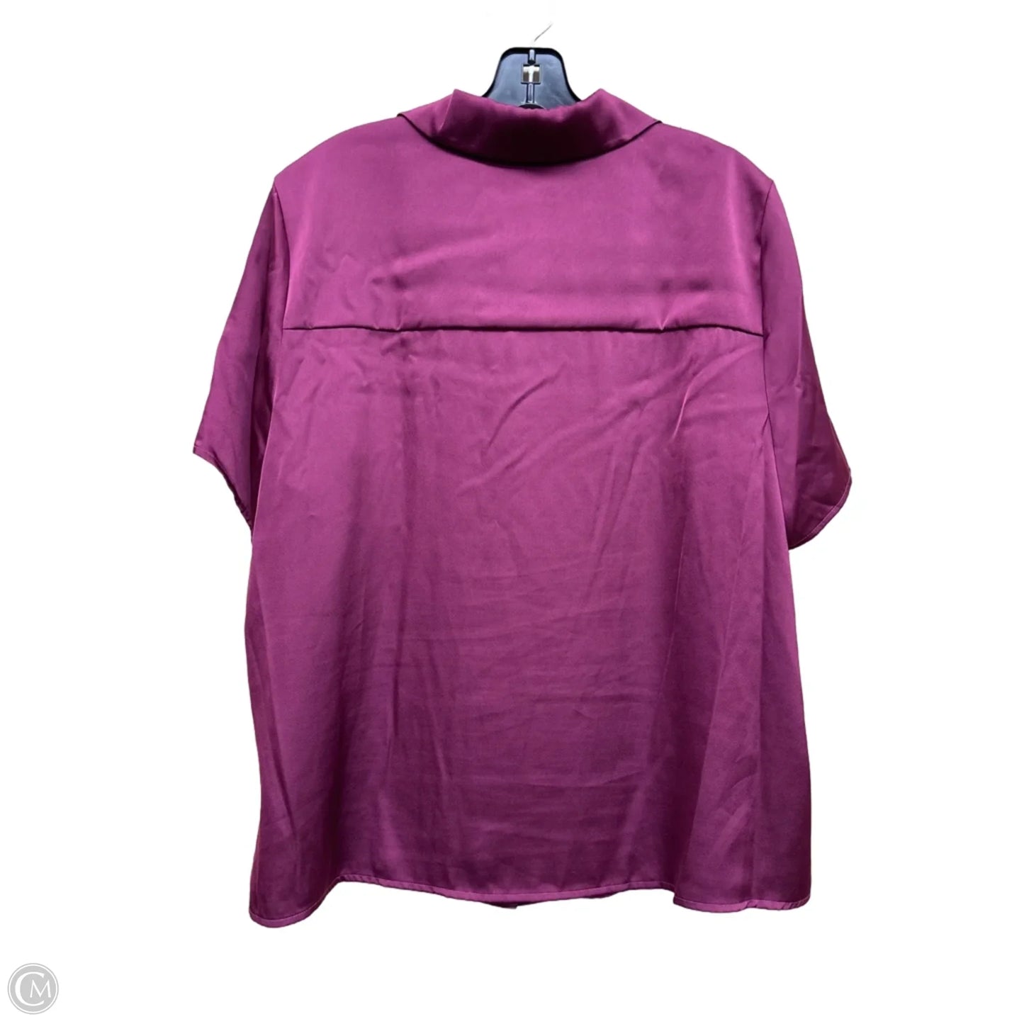 Top Short Sleeve By Halogen In Purple, Size: 1x