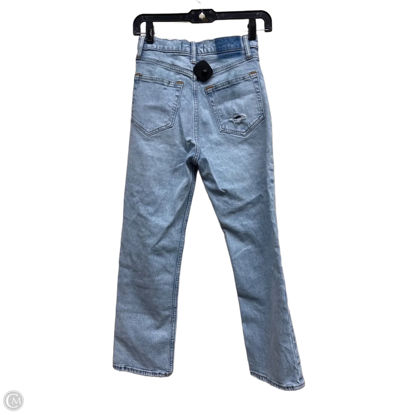 Jeans Straight By Abercrombie And Fitch In Blue Denim, Size: 0