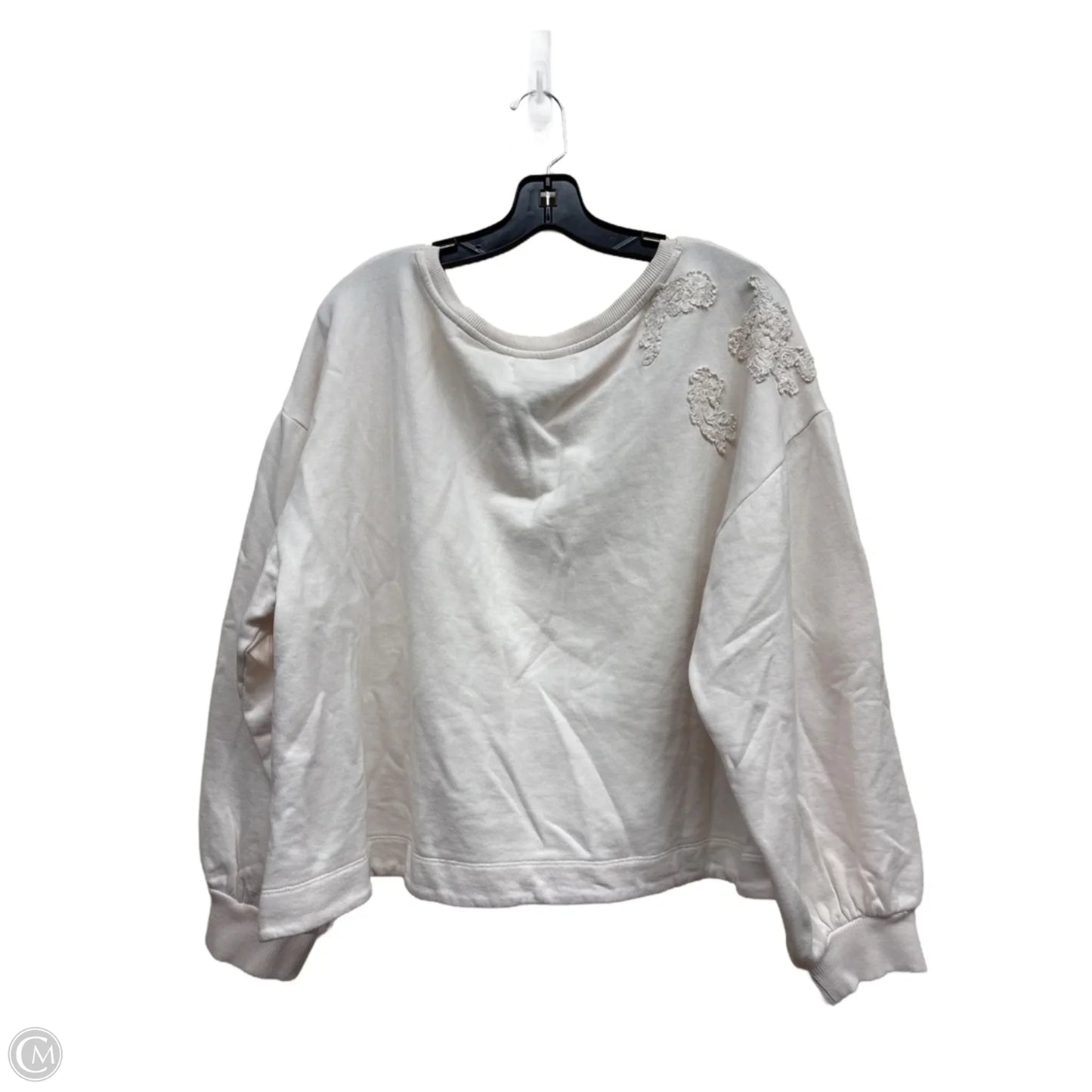 Top Long Sleeve By Anthropologie In Cream, Size: Xl