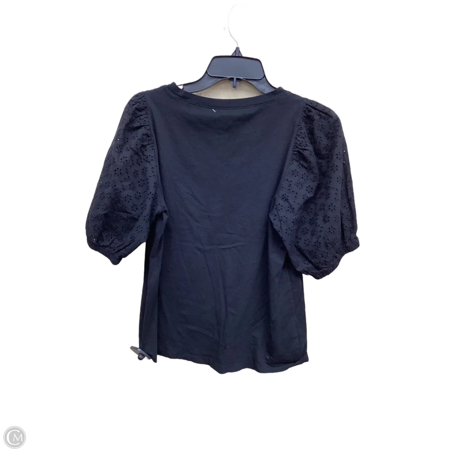 Top Short Sleeve By Loft In Black, Size: M