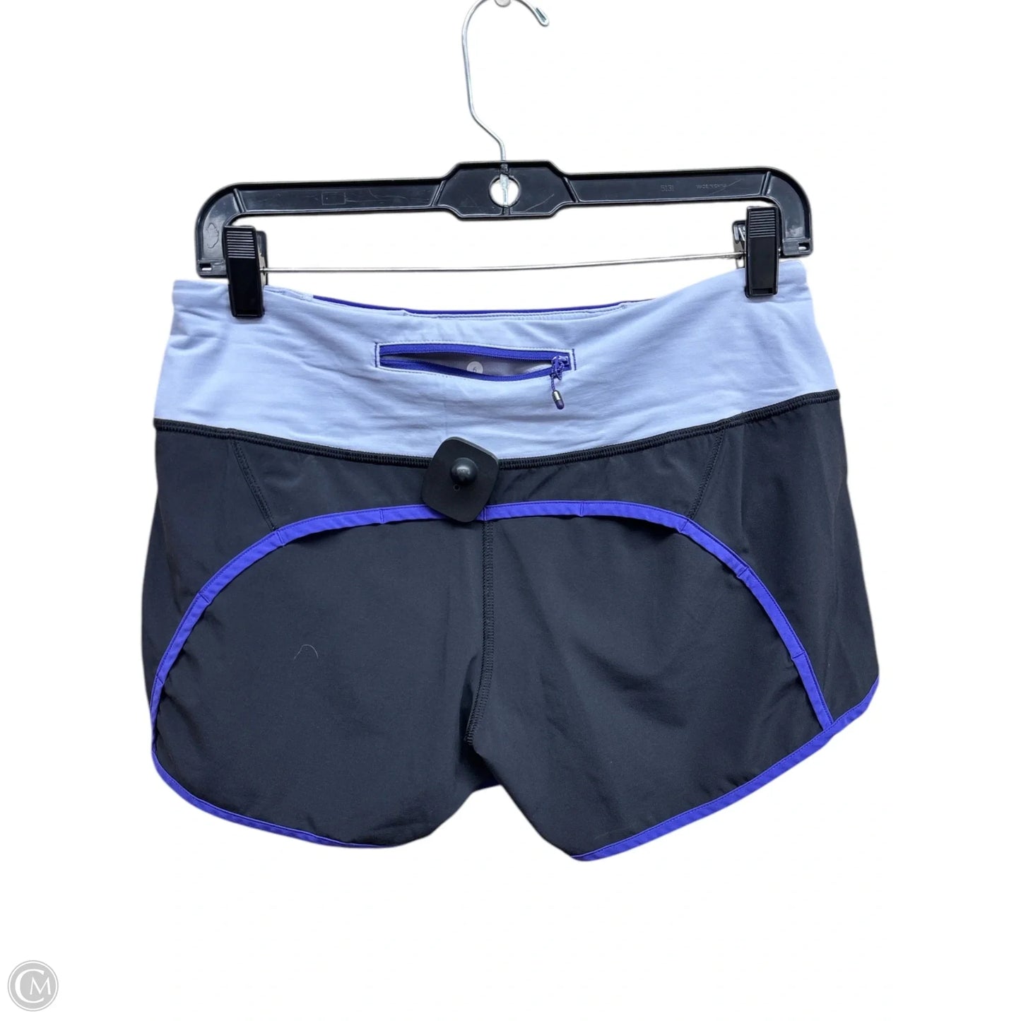 Athletic Shorts By Lululemon In Black & Purple, Size: 6