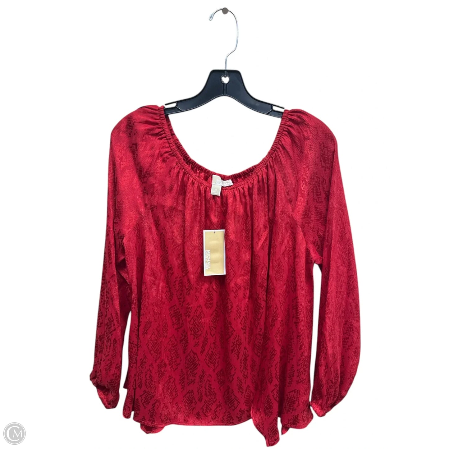 Top Long Sleeve By Michael By Michael Kors In Red, Size: M