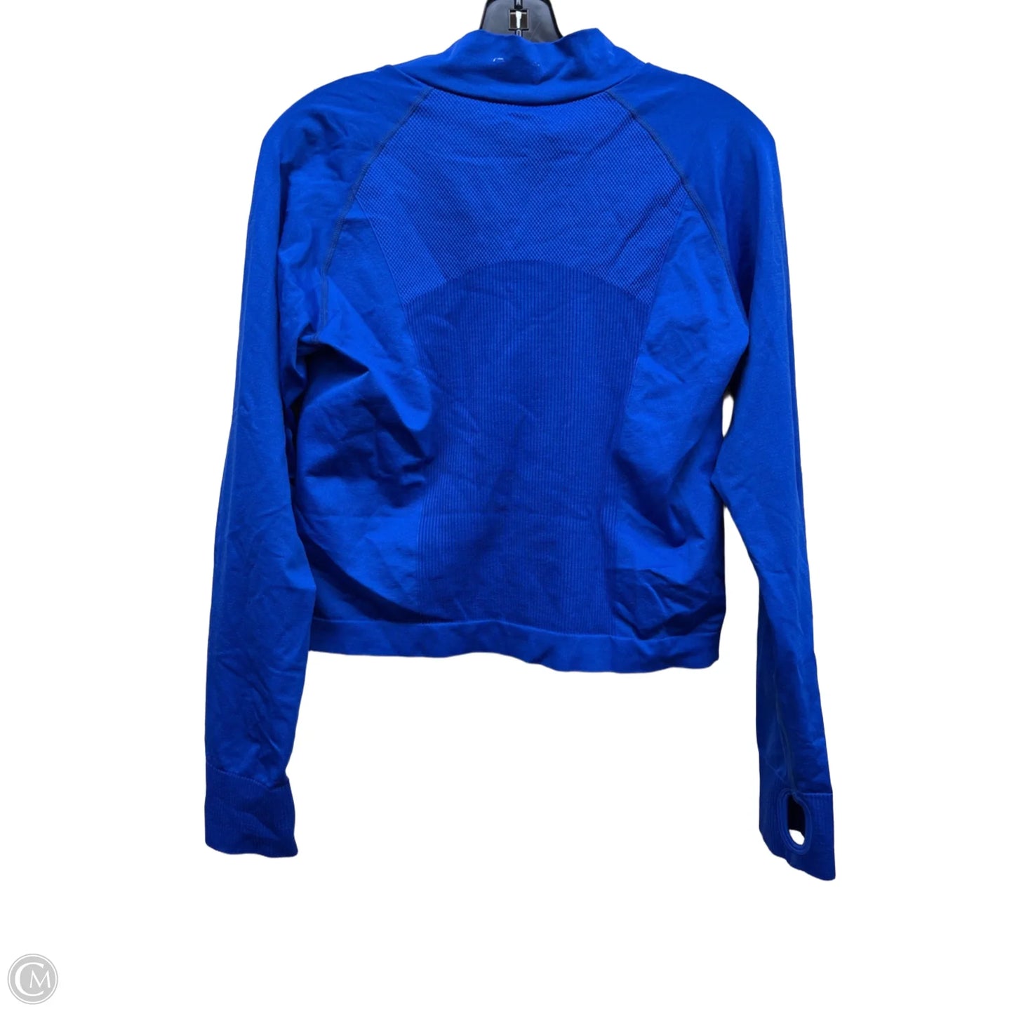 Athletic Top Long Sleeve Collar By Pink In Blue, Size: Xl