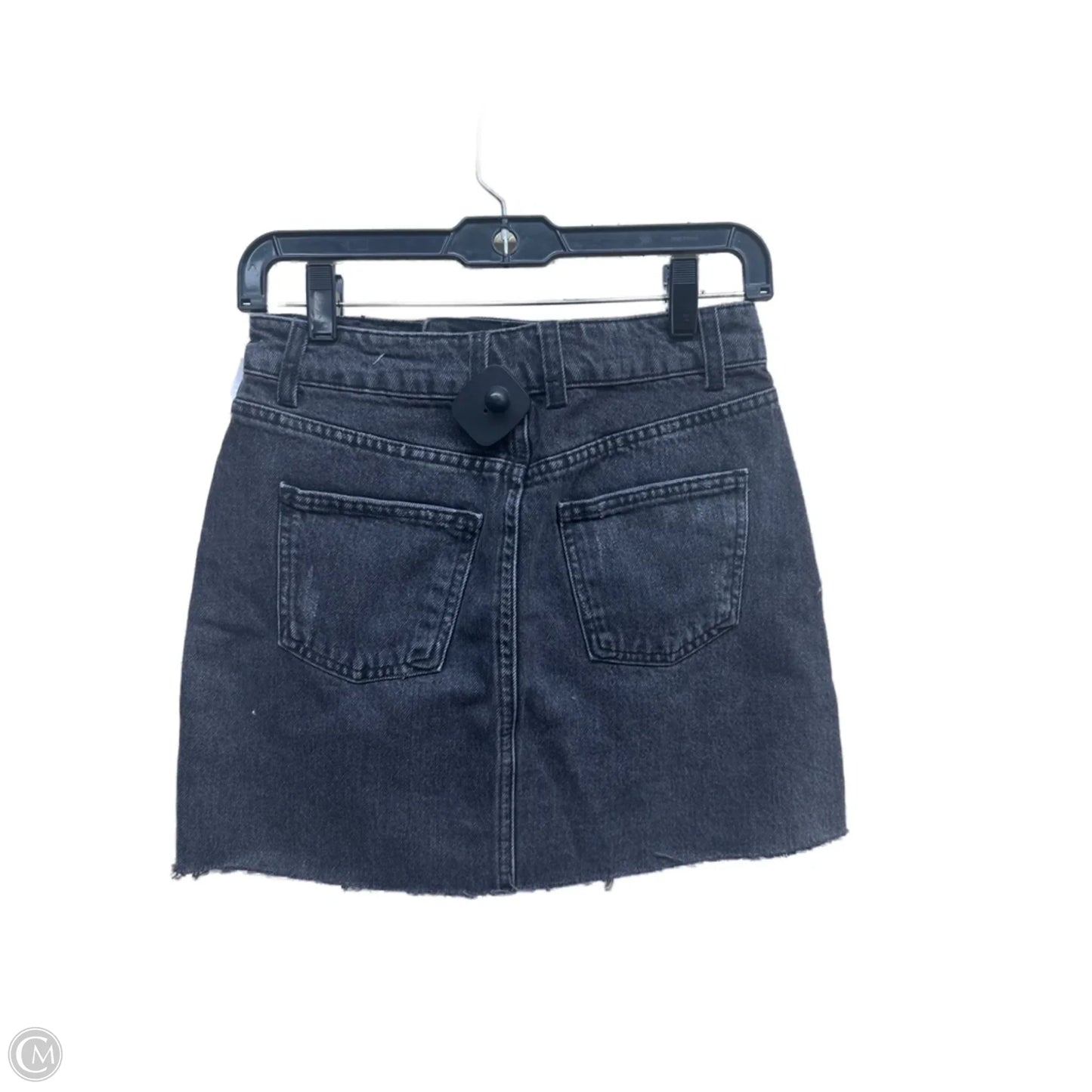 Skirt Mini & Short By Top Shop In Black Denim, Size: 4