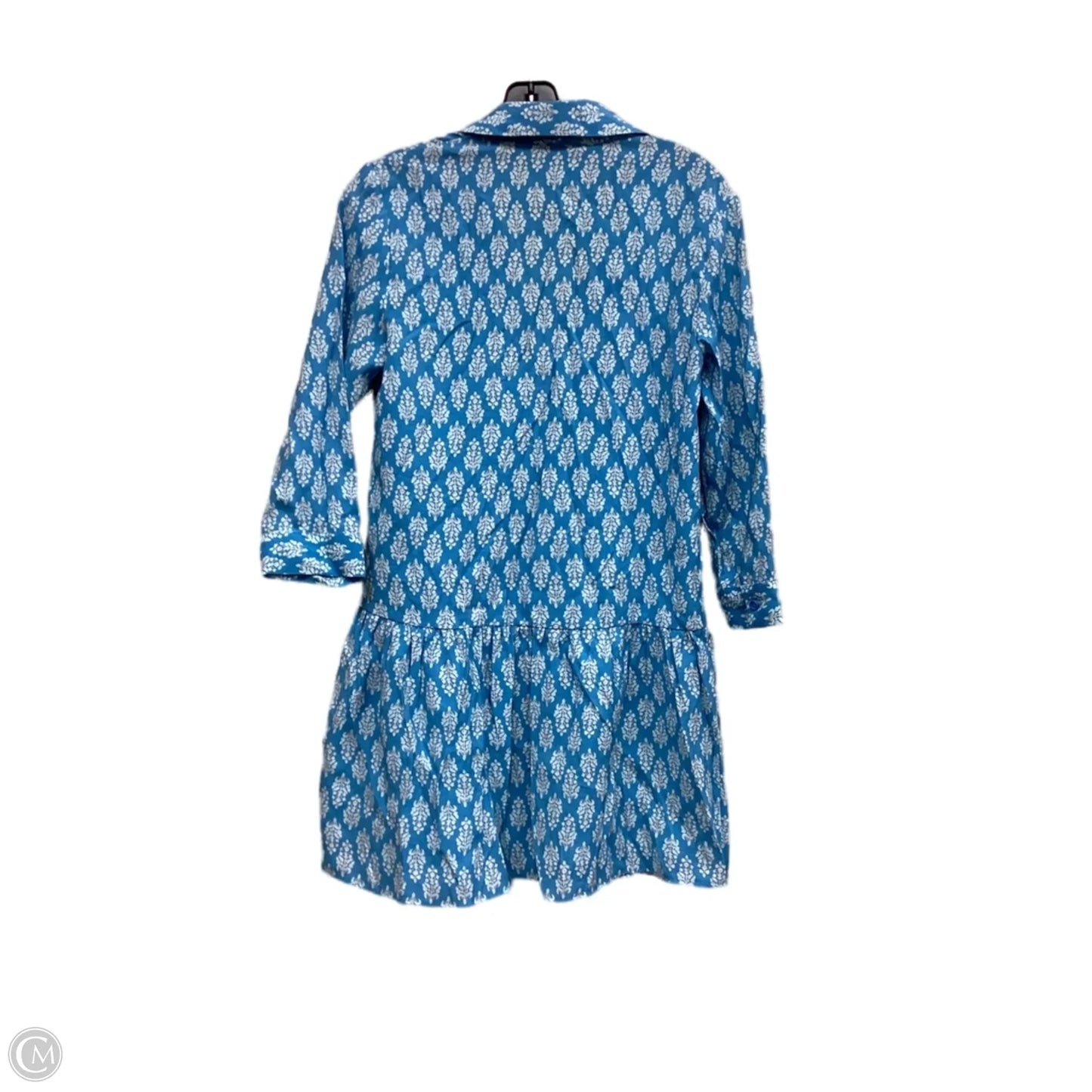 Dress Casual Short By Zara In Blue & Cream, Size: Xs