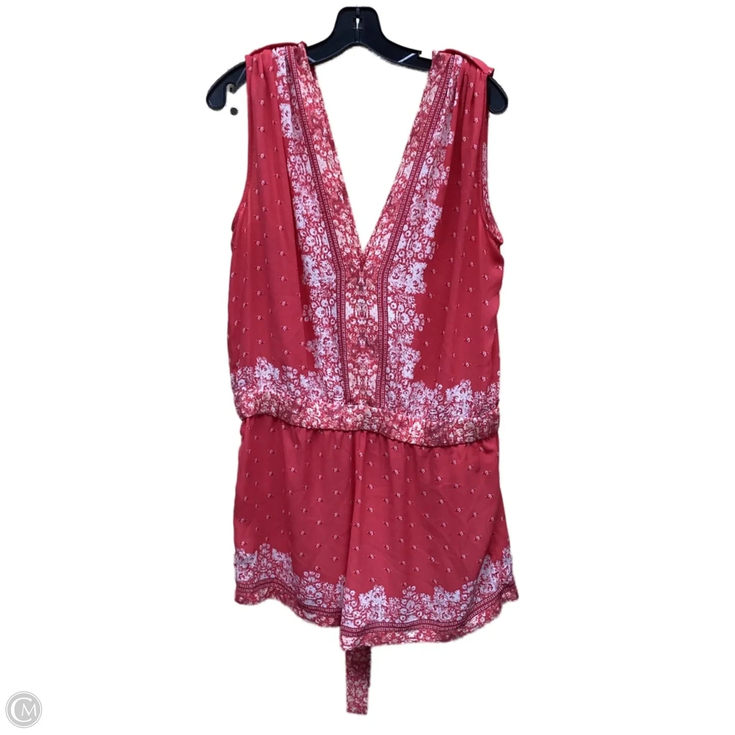 Romper By Bcbgmaxazria In Pink & White, Size: L