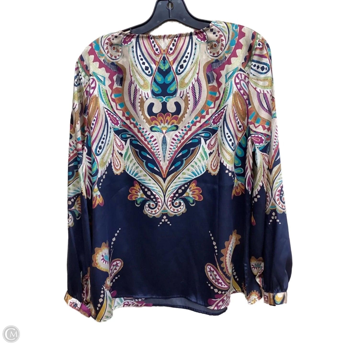 Top Long Sleeve By Chicos In Multi-colored, Size: S