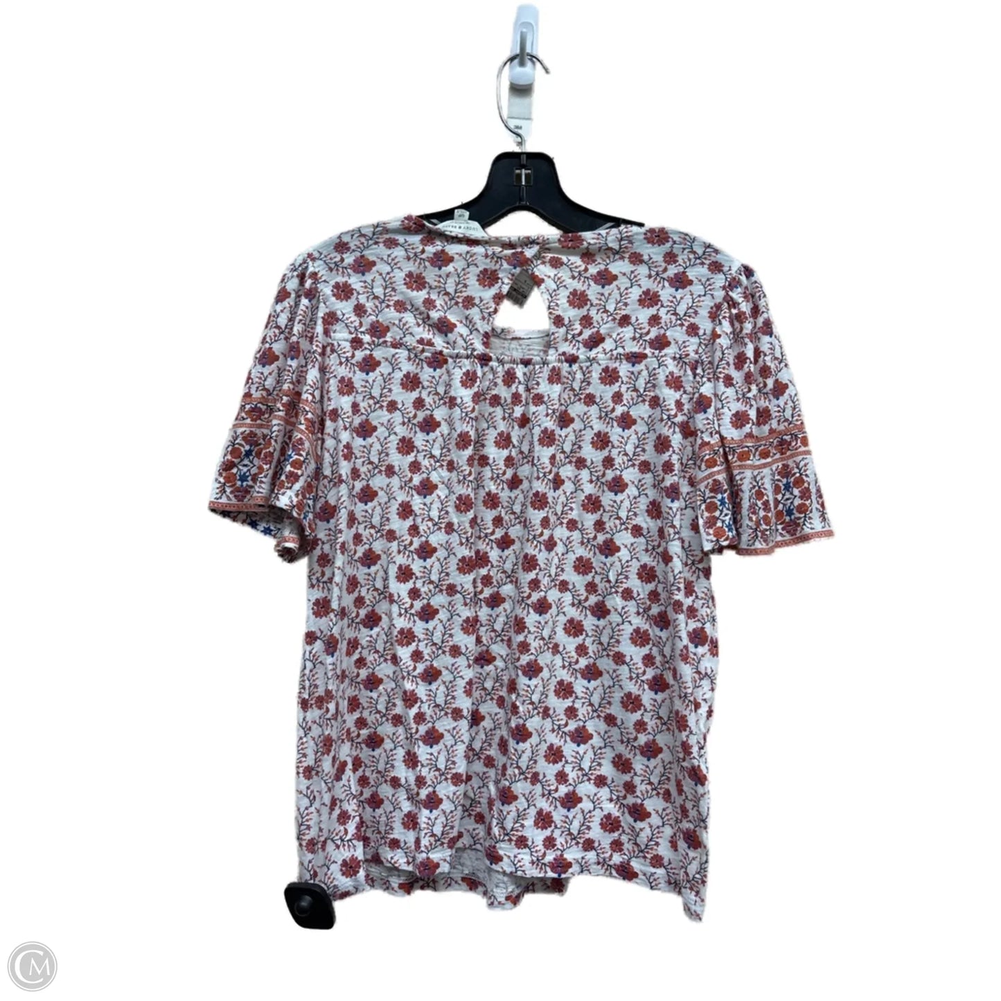 Top Short Sleeve By Lucky Brand In Floral Print, Size: S