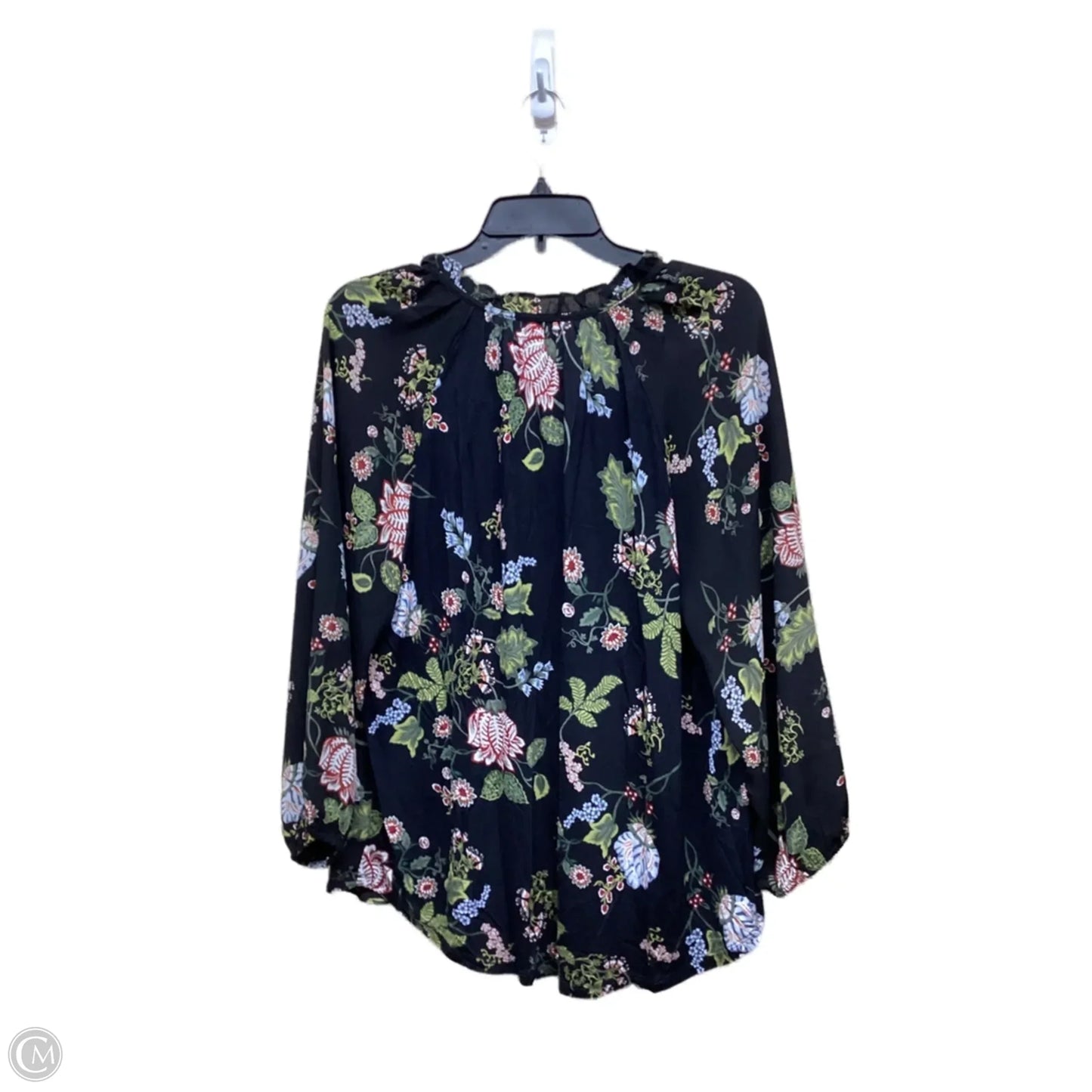 Top Long Sleeve By Loft In Floral Print, Size: L