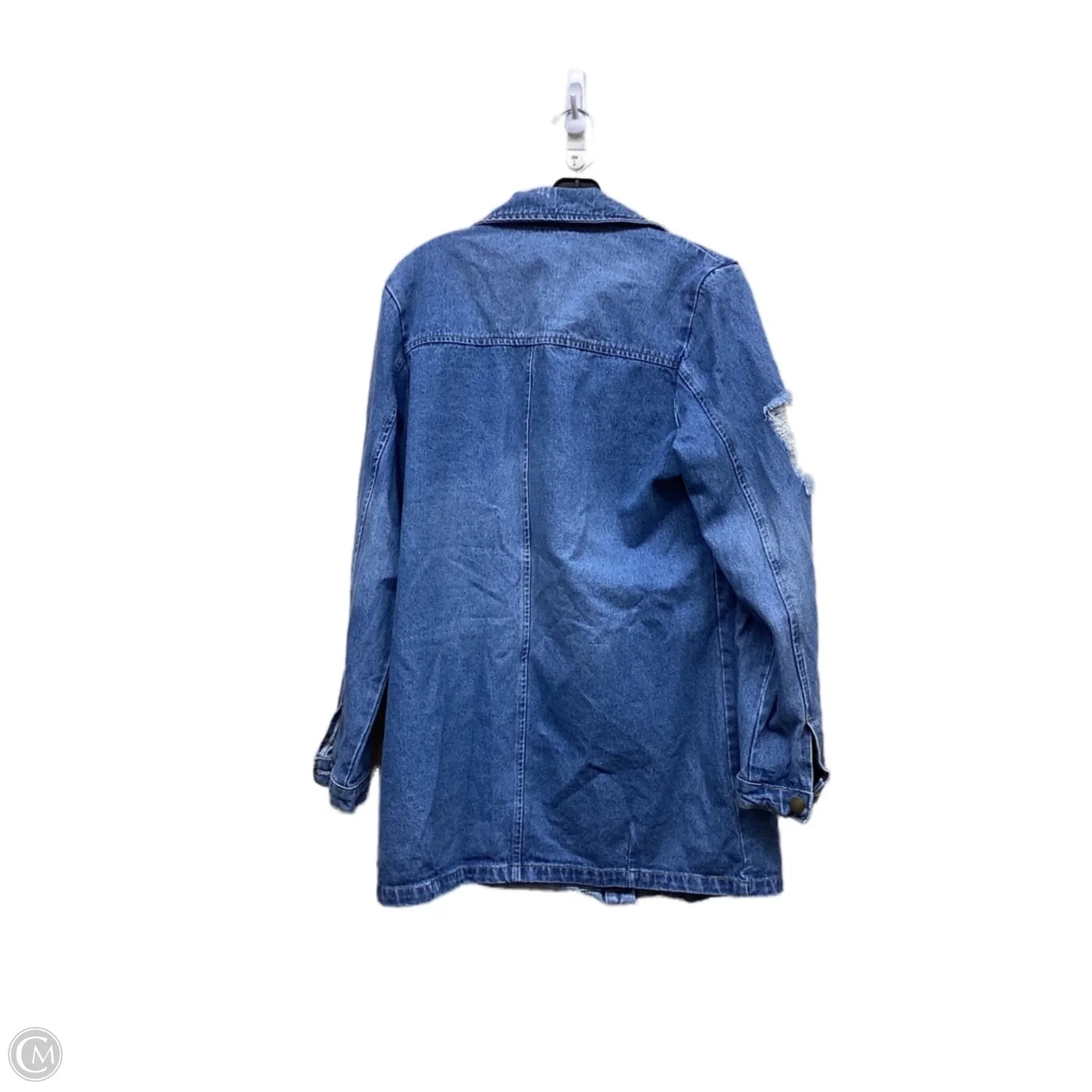 Jacket Denim By Clothes Mentor In Blue Denim, Size: L