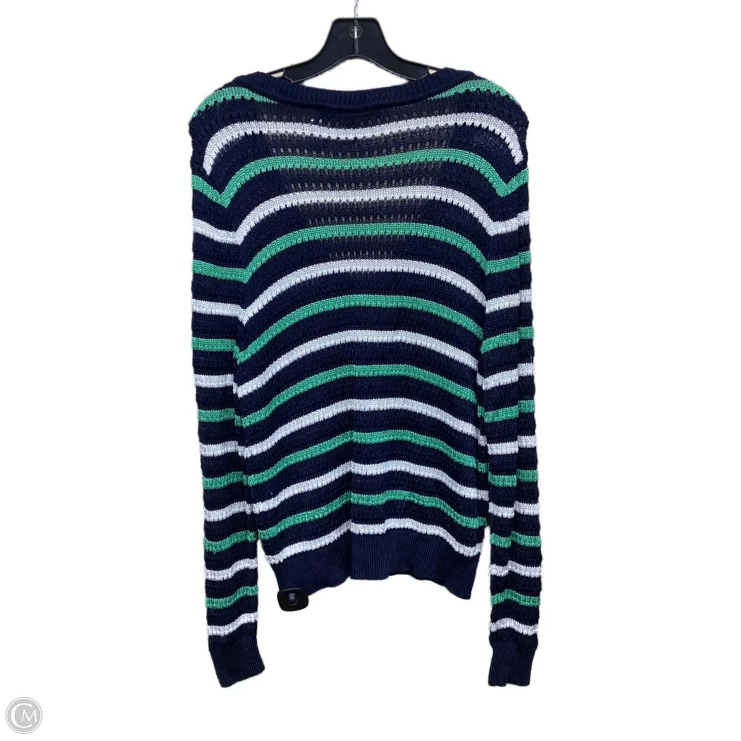 Top Long Sleeve By White House Black Market In Striped Pattern, Size: L