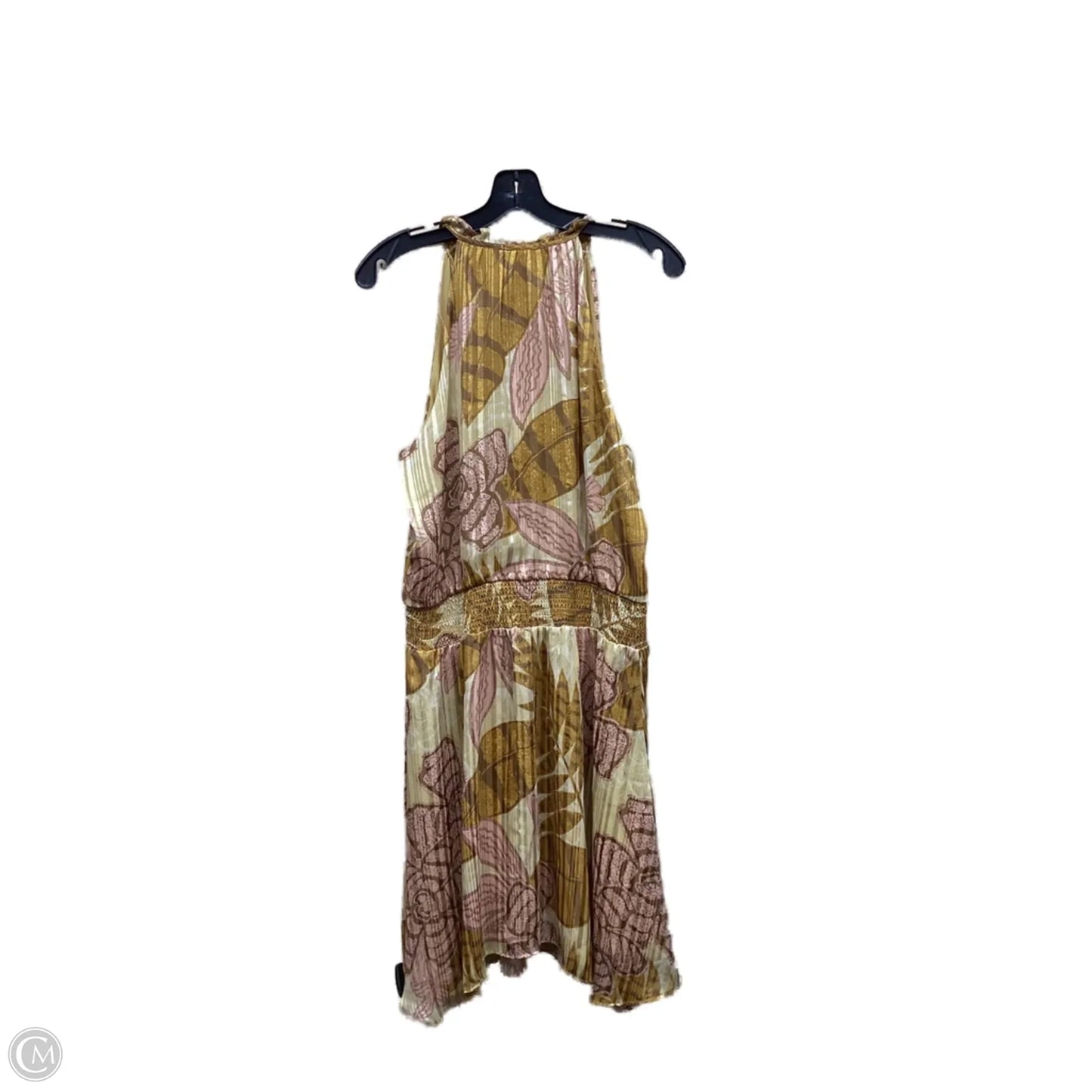 Dress Casual Midi By White House Black Market In Gold, Size: 10
