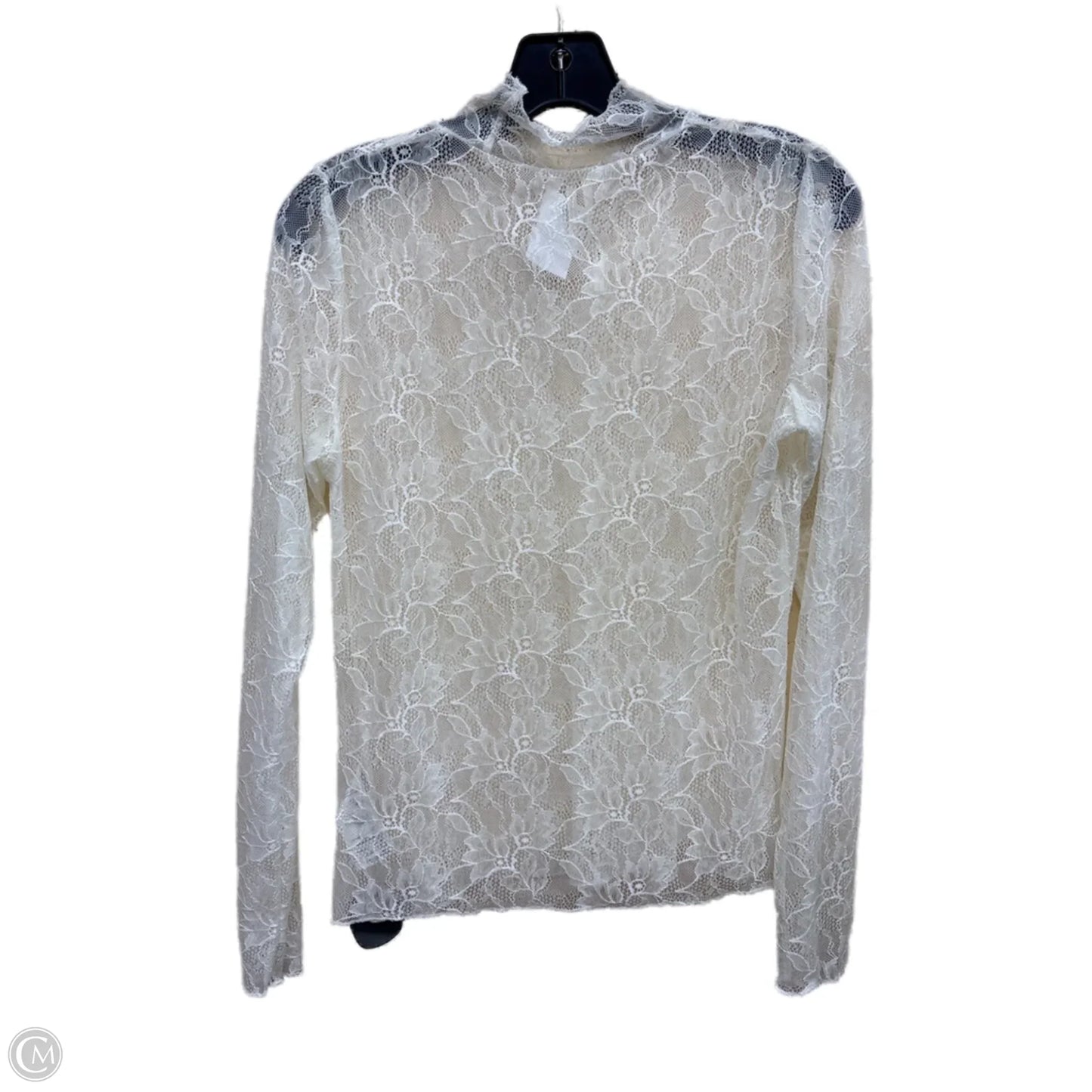 Top Long Sleeve By Anthropologie In Cream, Size: S