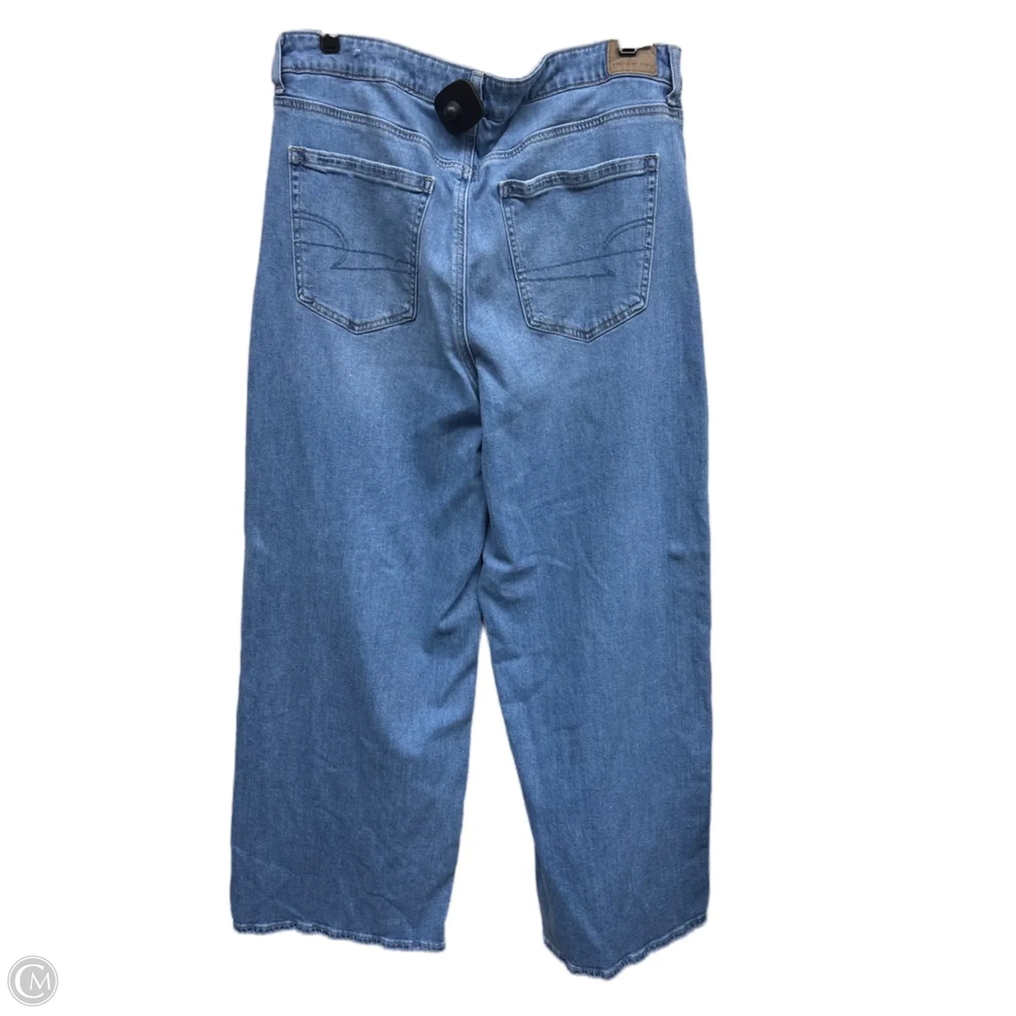 Jeans Wide Leg By American Eagle In Blue Denim, Size: 14