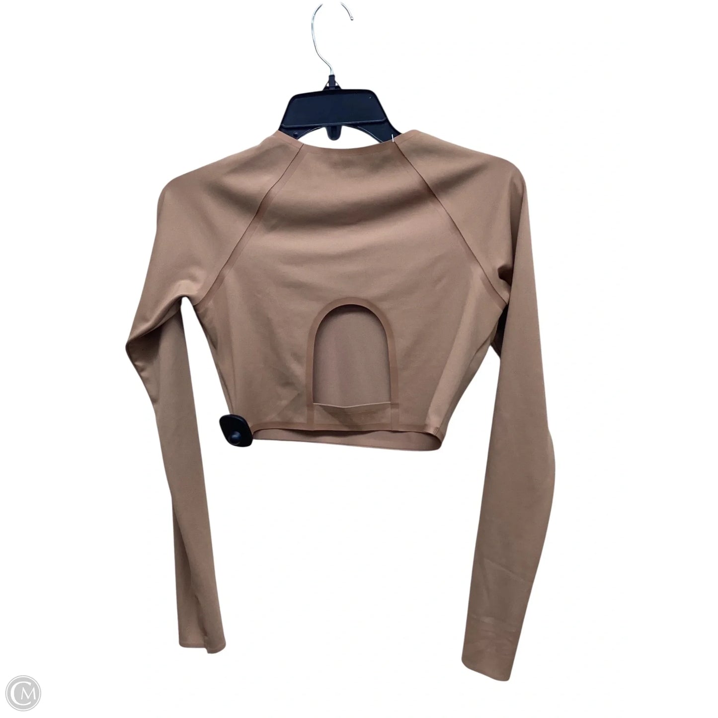 Athletic Top Long Sleeve Crewneck By Pink In Tan, Size: S