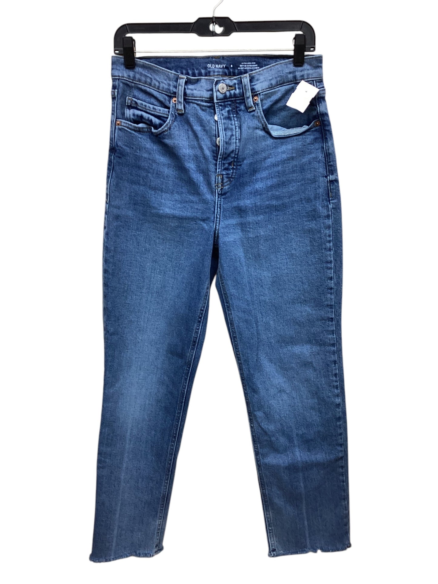Jeans Straight By Old Navy In Blue Denim, Size: 6