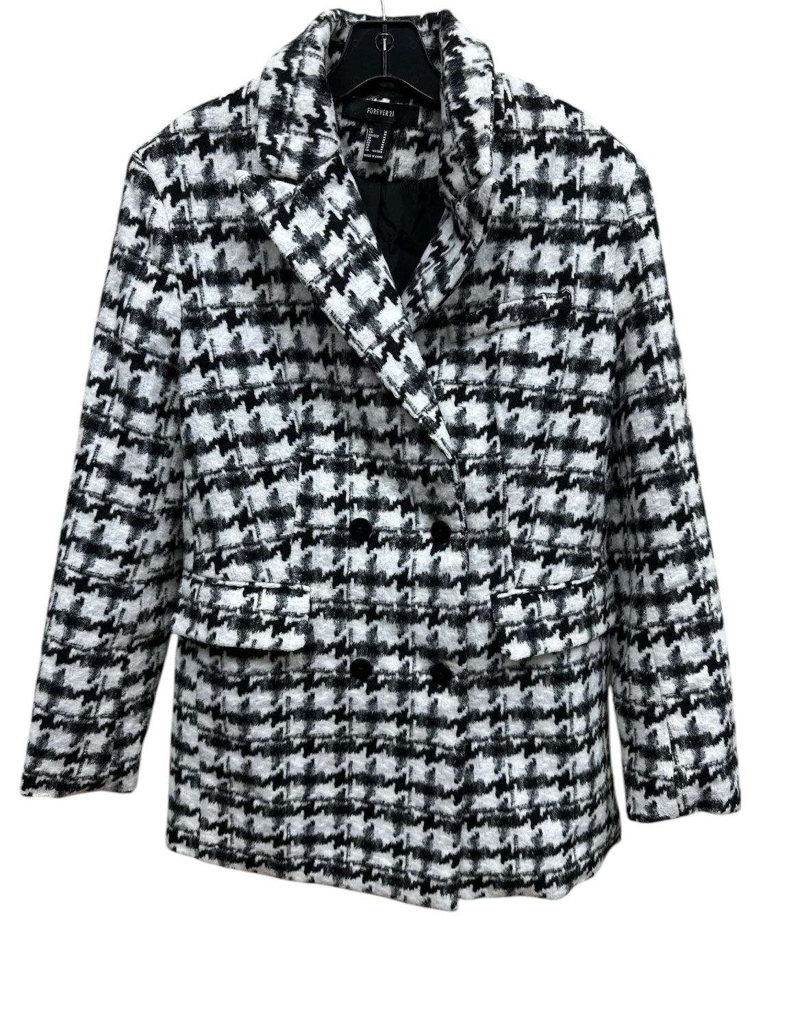 Coat Other By Forever 21 In Black & White, Size: M