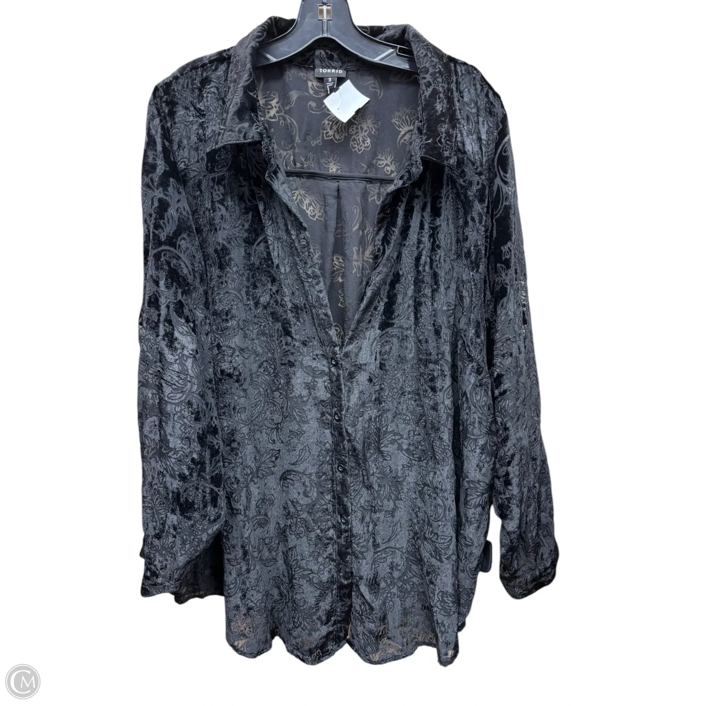 Top Long Sleeve By Torrid In Black, Size: 3x