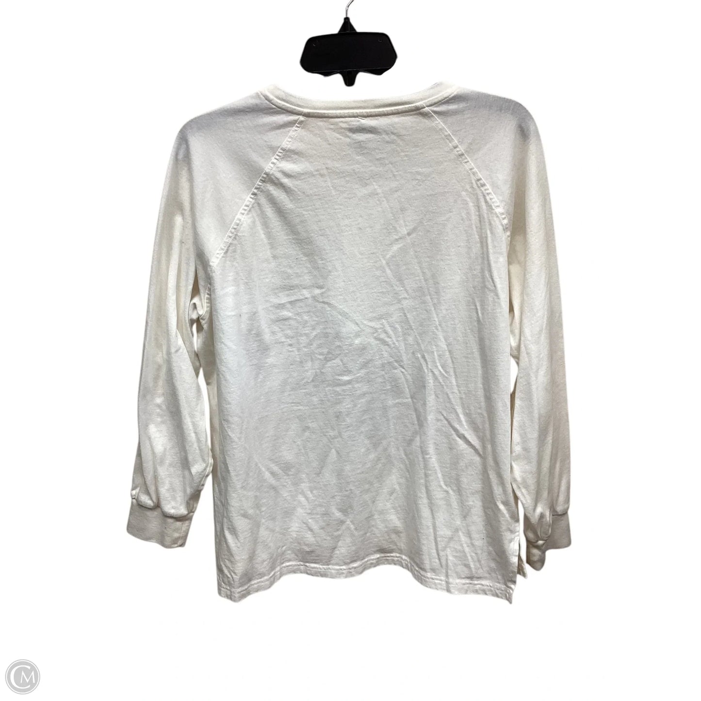 Top Long Sleeve By Madewell In White, Size: M