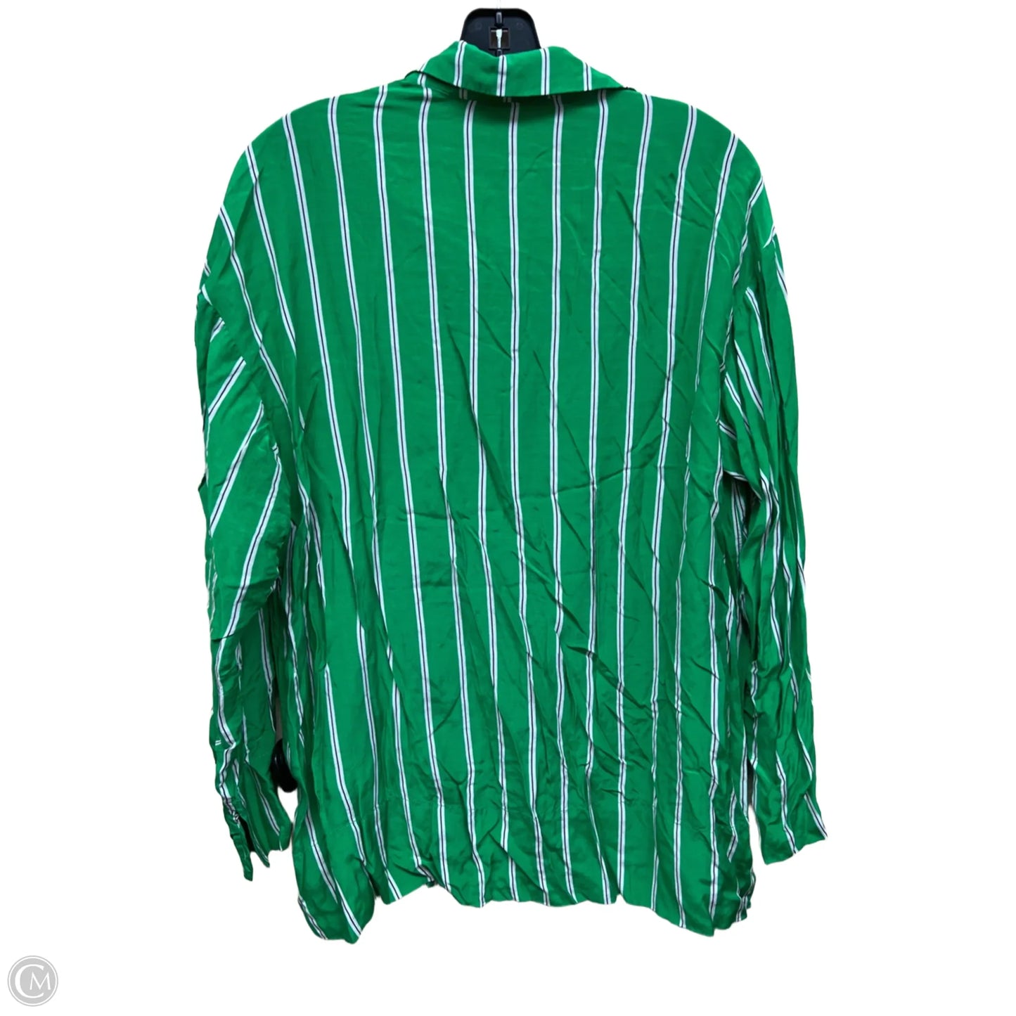 Top Long Sleeve By H&m In Green, Size: M