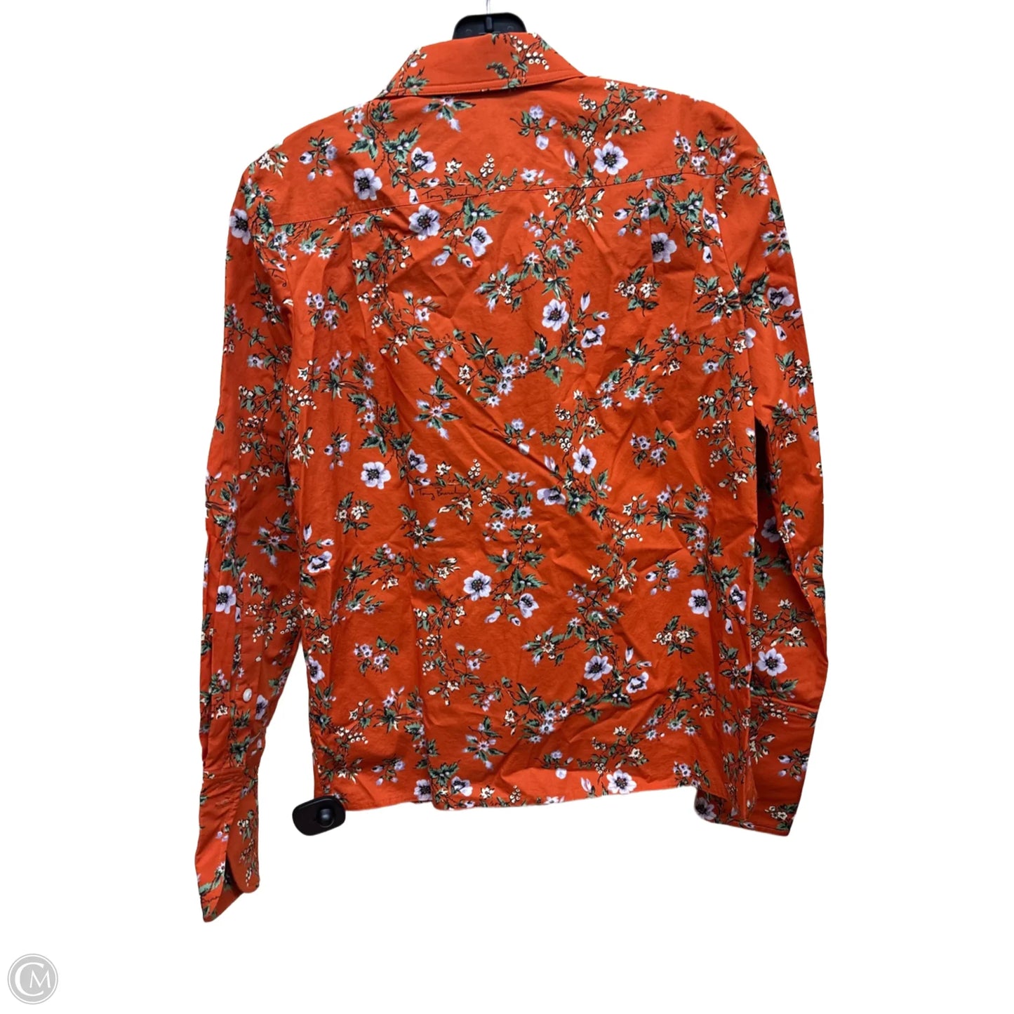 Top Long Sleeve Designer By Tory Burch In Floral Print, Size: 0