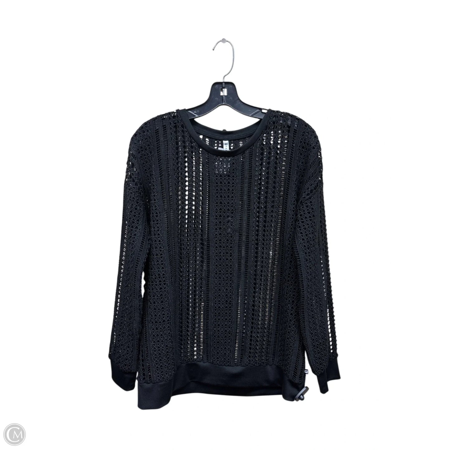 Top Long Sleeve By Fabletics In Black, Size: M
