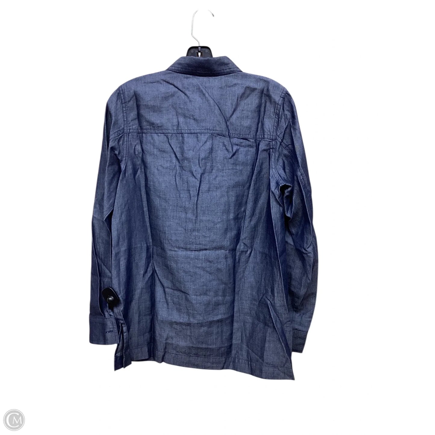 Top Long Sleeve By Michael By Michael Kors In Blue Denim, Size: M