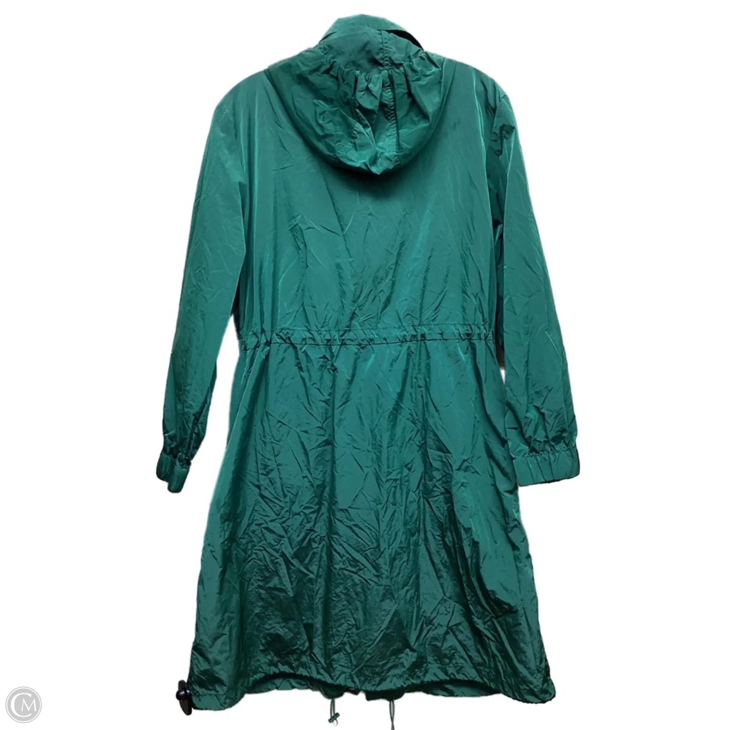 Jacket Windbreaker By Chicos In Green, Size: S
