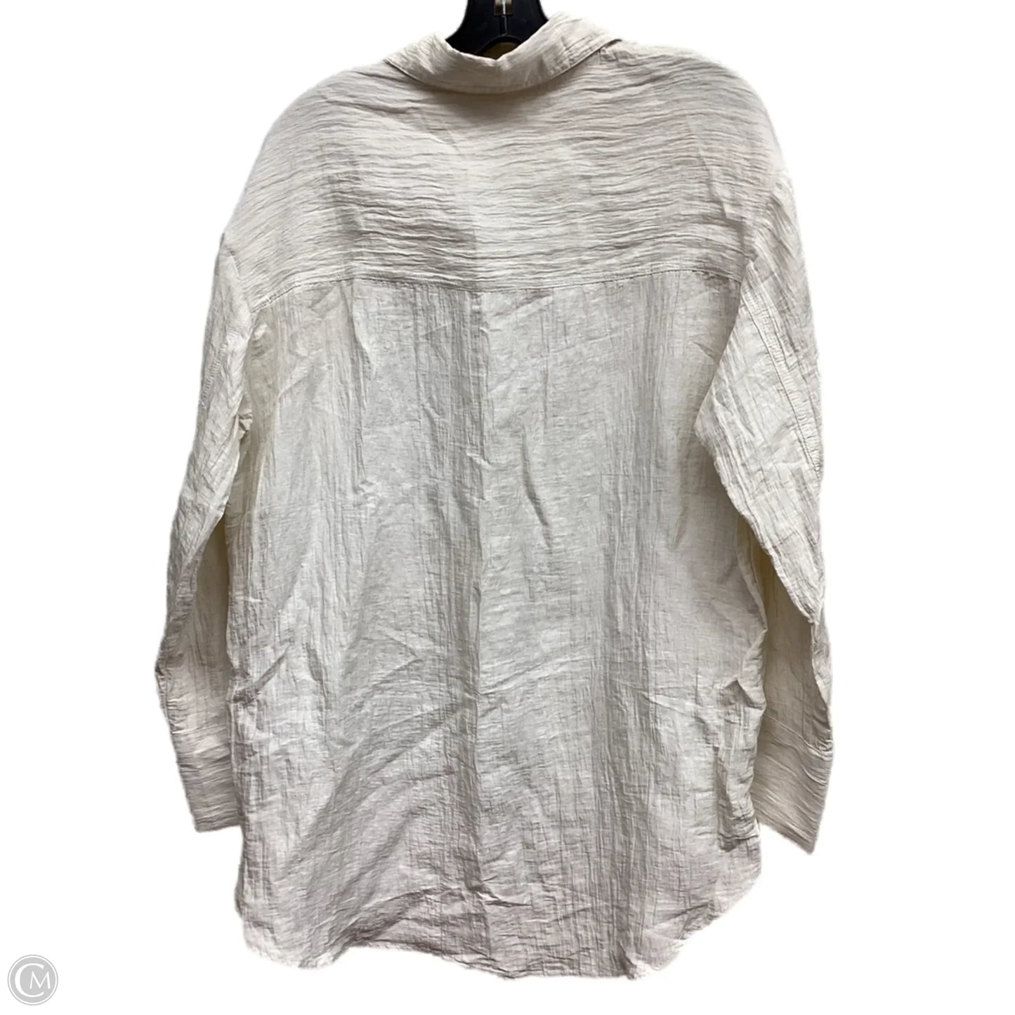 Top Long Sleeve By H&m In White, Size: M