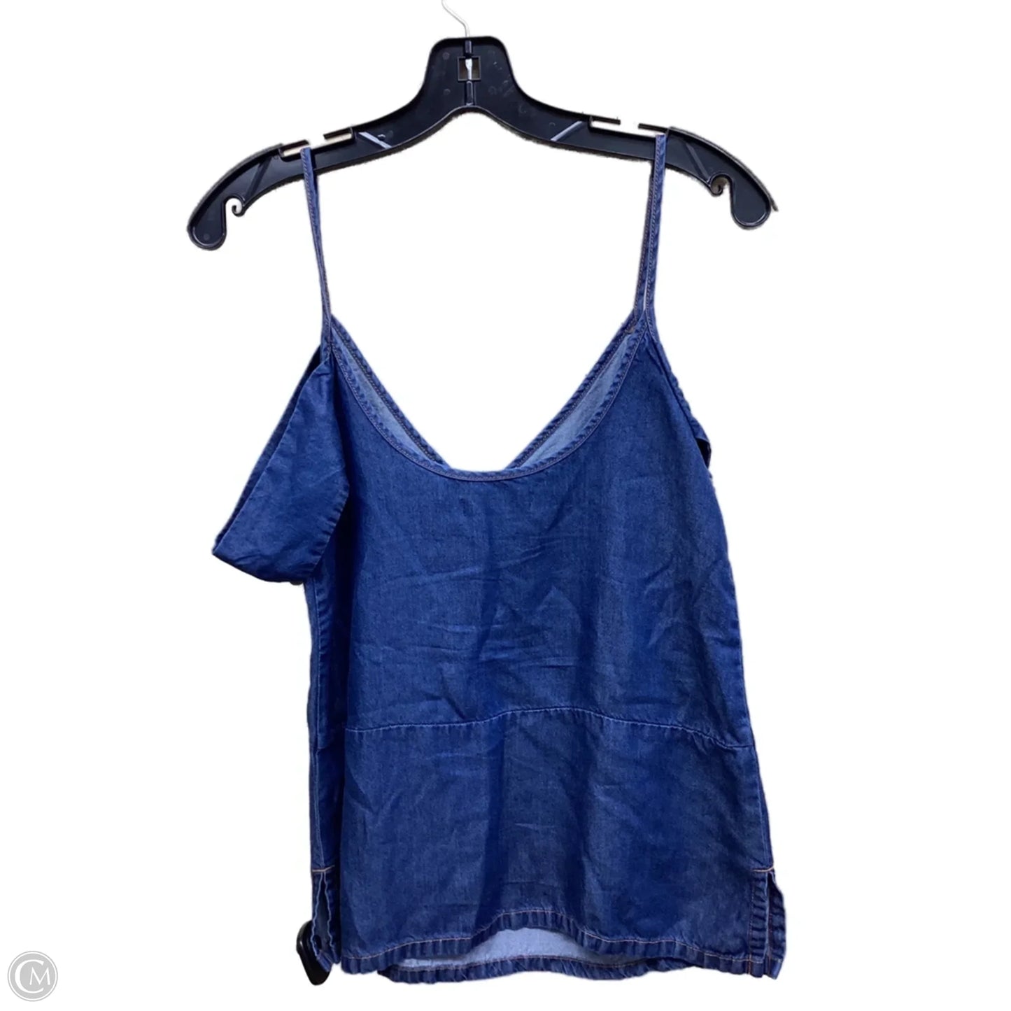 Top Short Sleeve By 7 For All Mankind In Blue Denim, Size: Xs