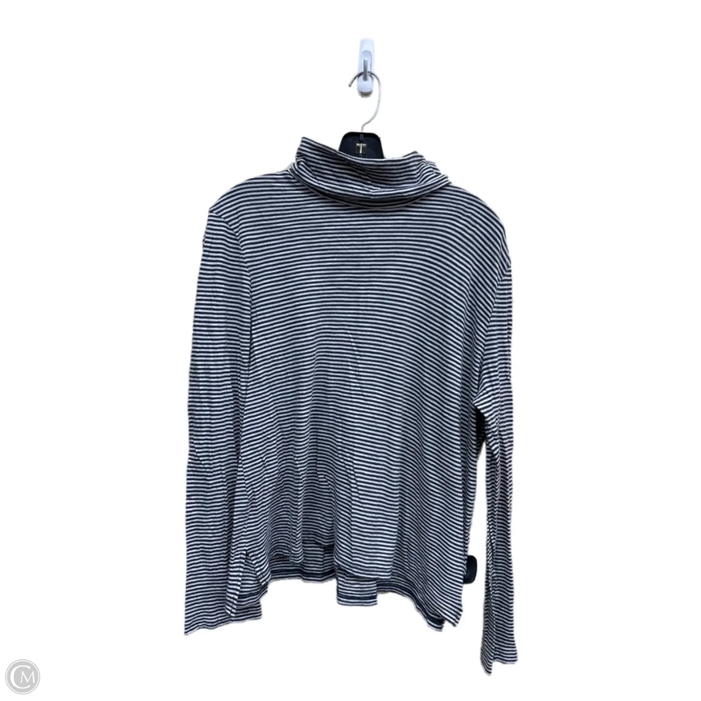 Top Long Sleeve By Madewell In Striped Pattern, Size: Xl