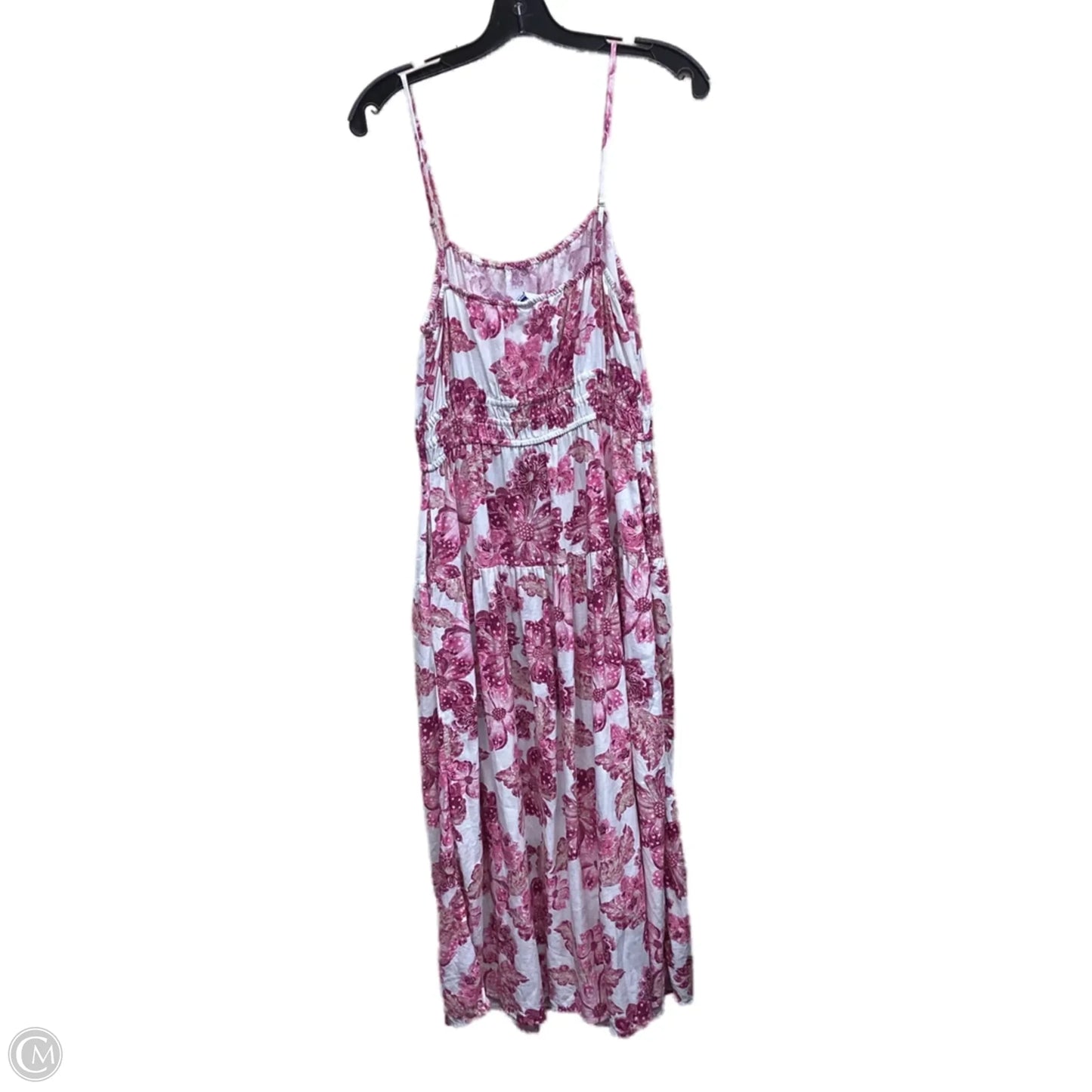 Dress Casual Maxi By Old Navy In Pink & White, Size: M