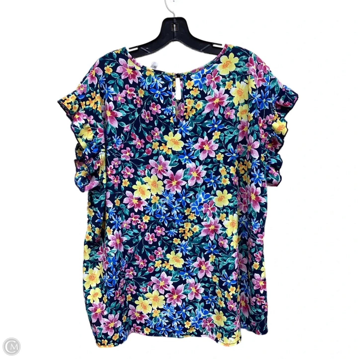 Top Short Sleeve By First Love In Floral Print, Size: 1x