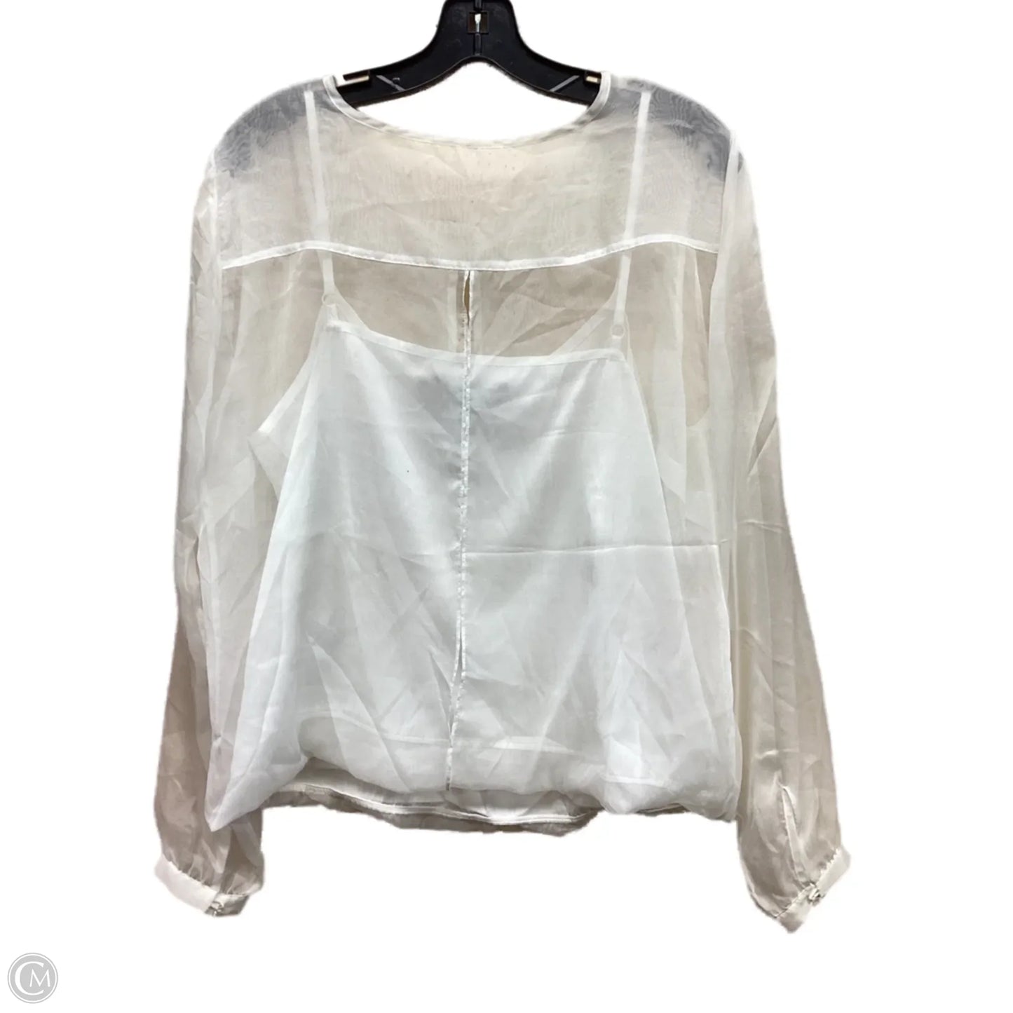 Top Long Sleeve By White House Black Market In White, Size: 12