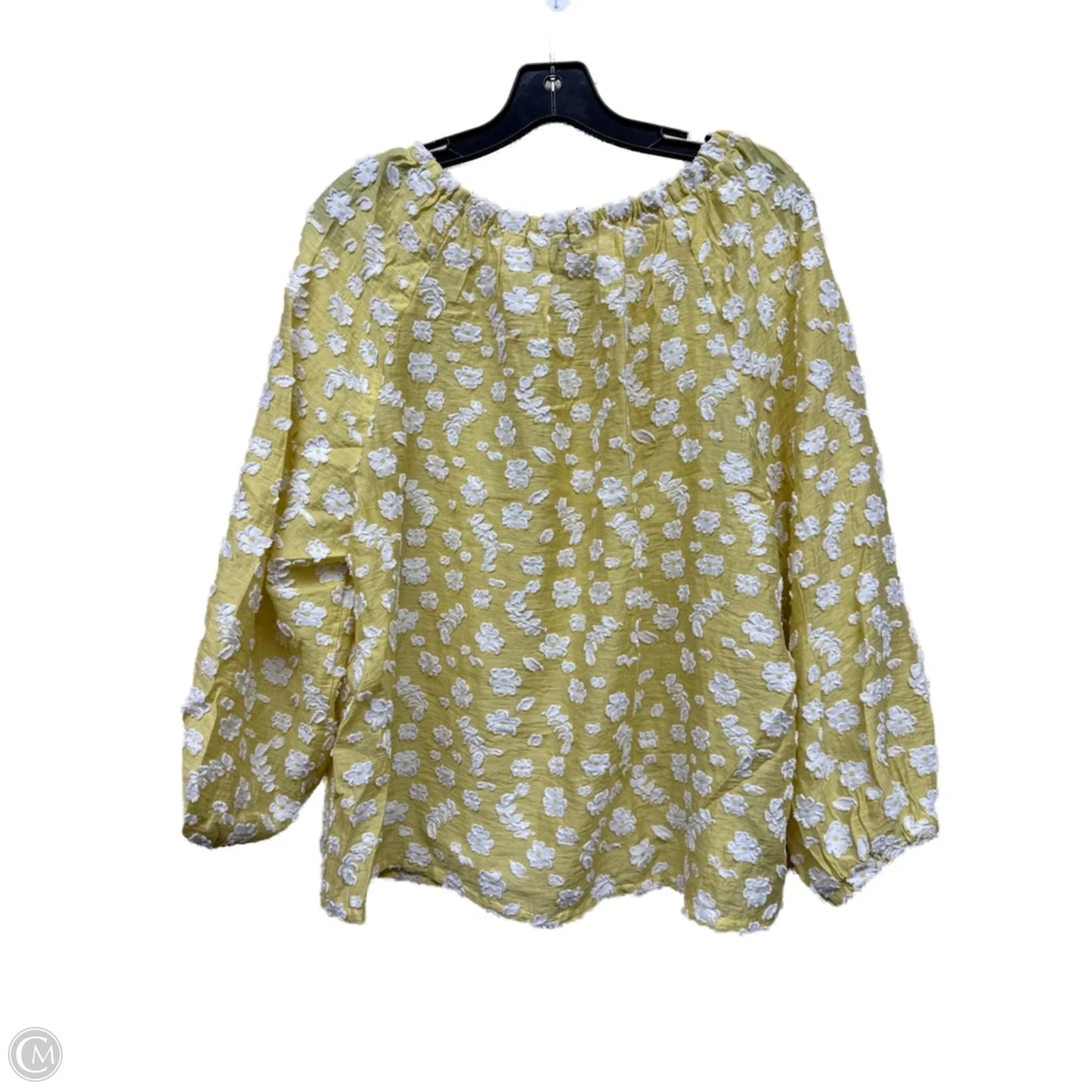 Top Long Sleeve By Ann Taylor In Yellow, Size: L