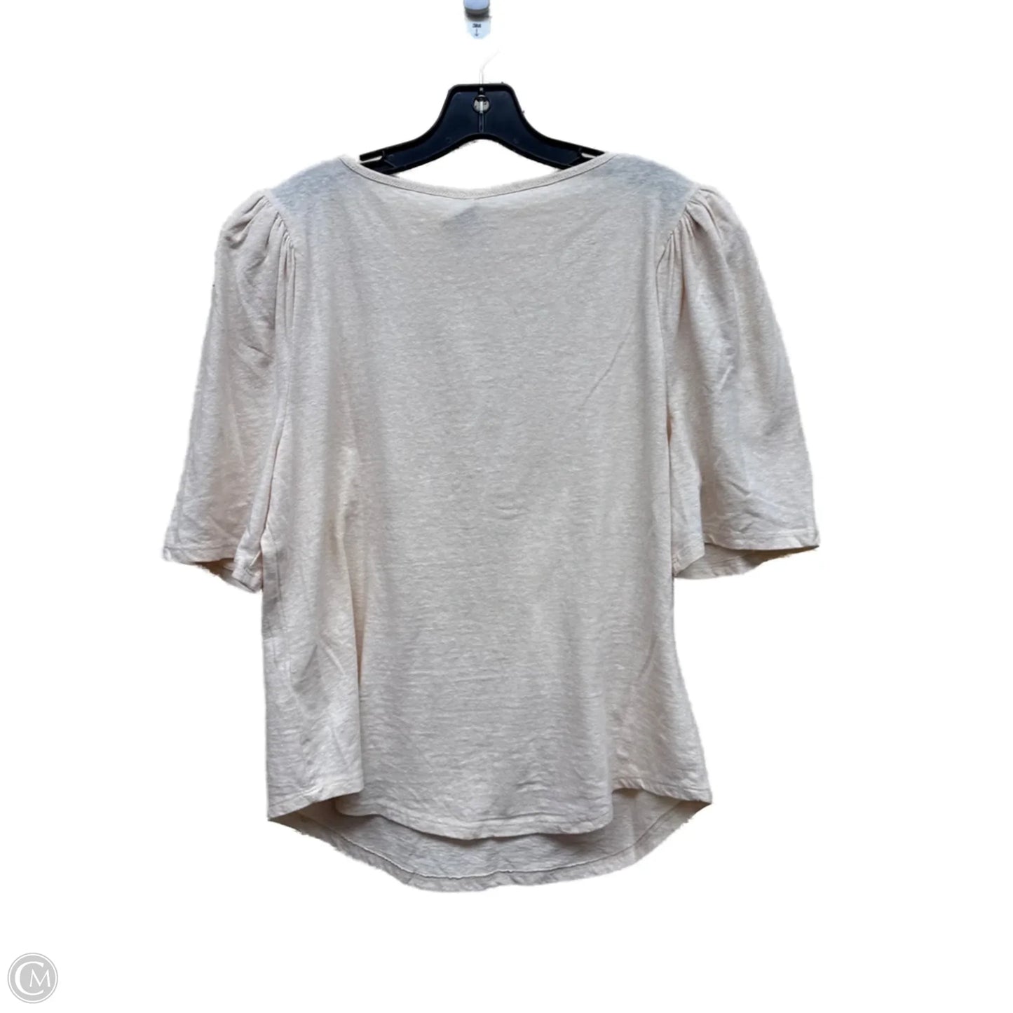 Top Short Sleeve By Anthropologie In Peach, Size: Xl