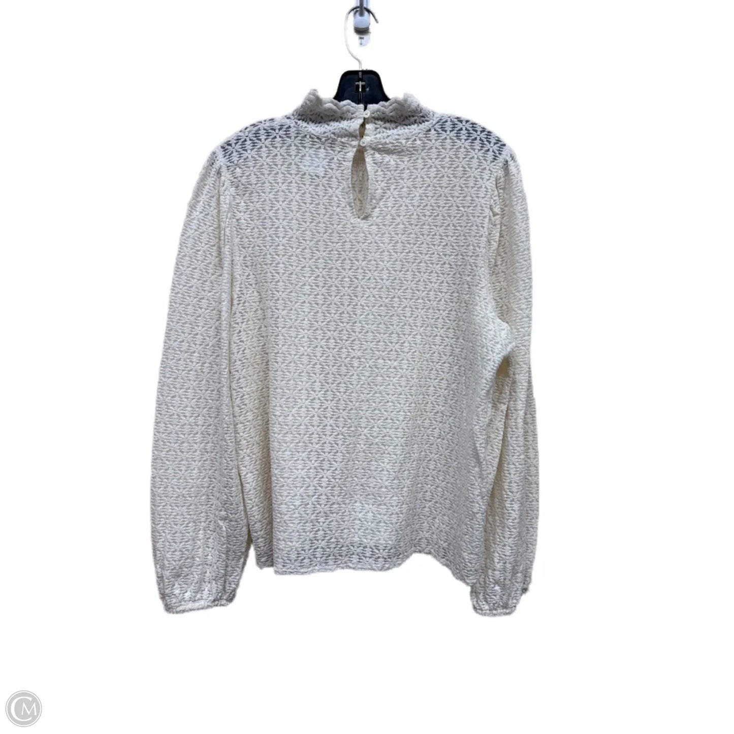 Top Long Sleeve By Loft In Cream, Size: Xl