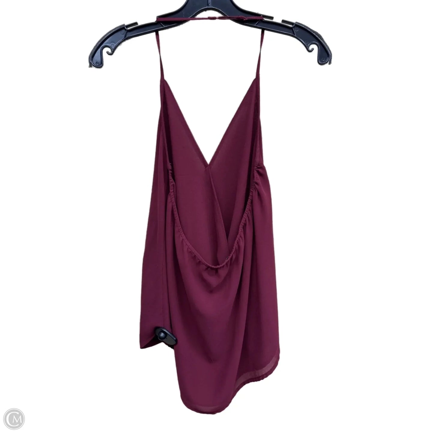 Top Sleeveless By Naked Zebra In Maroon, Size: L