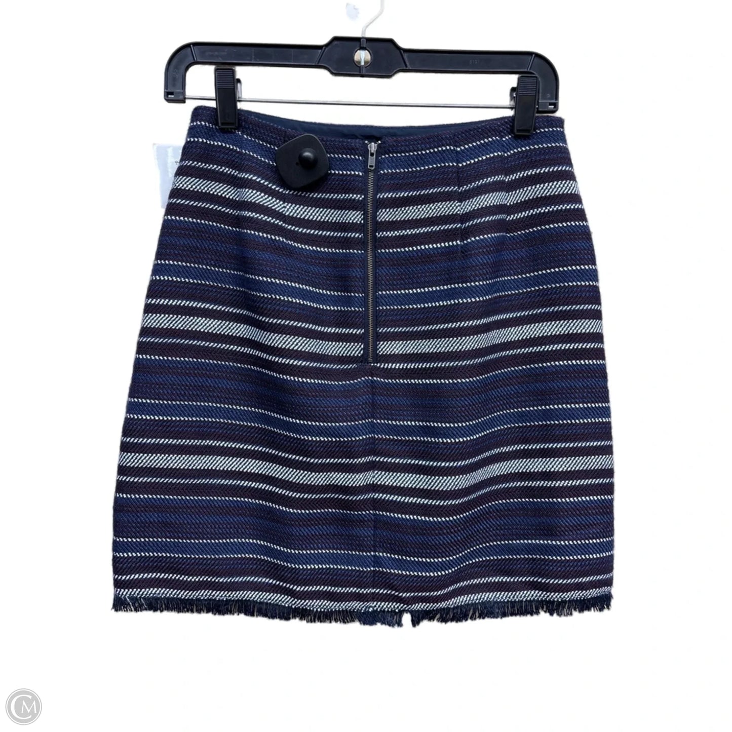 Skirt Mini & Short By Loft In Striped Pattern, Size: 0