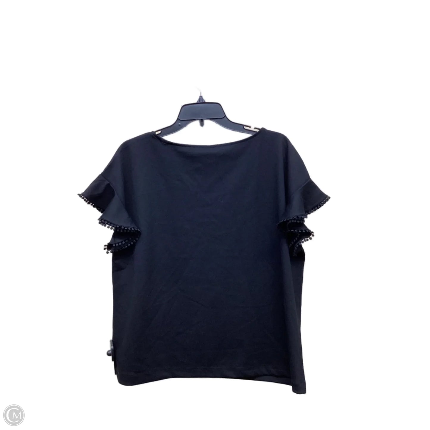 Top Short Sleeve By Ann Taylor In Black, Size: L